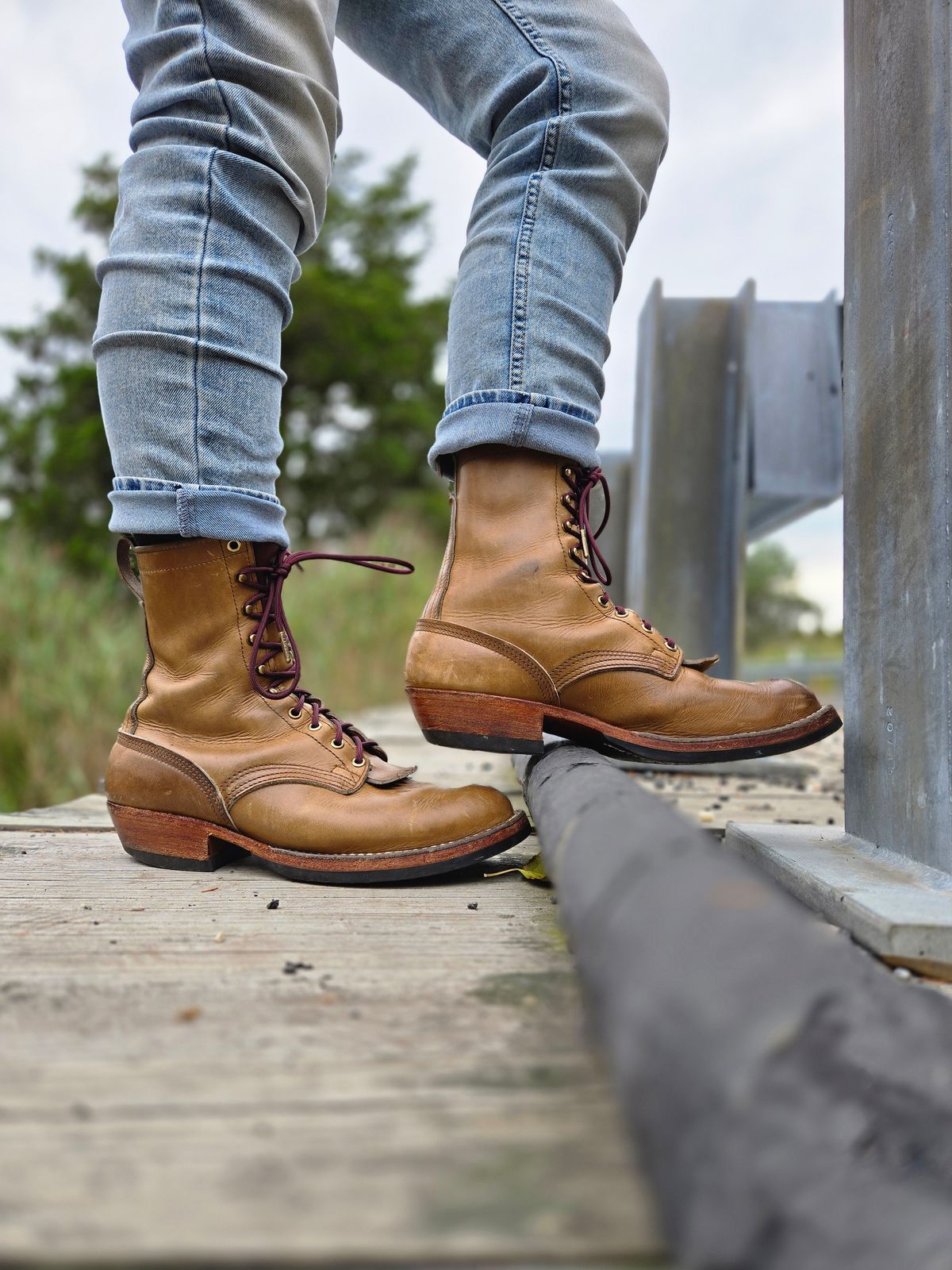 Photo by ShnyHntr91 on August 29, 2025 of the Nicks MTO in Horween, Sage Chromepak.