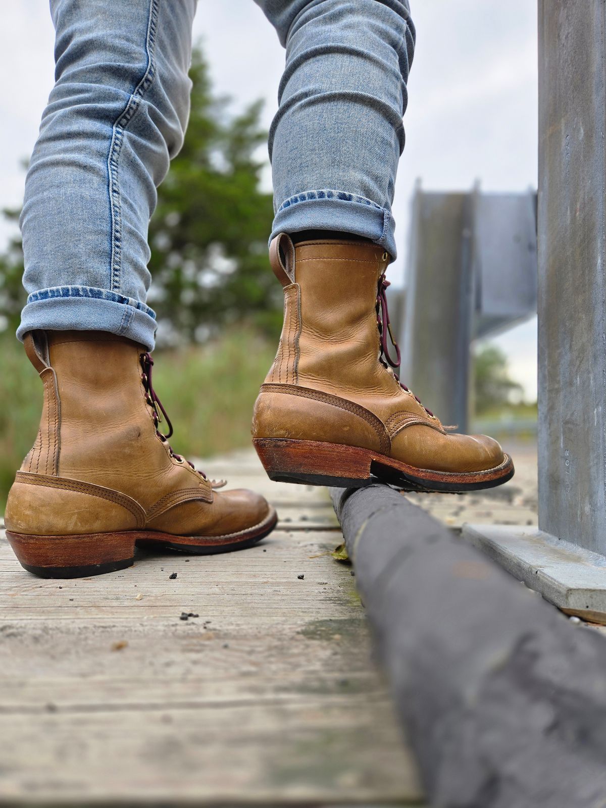 Photo by ShnyHntr91 on August 29, 2025 of the Nicks MTO in Horween, Sage Chromepak.