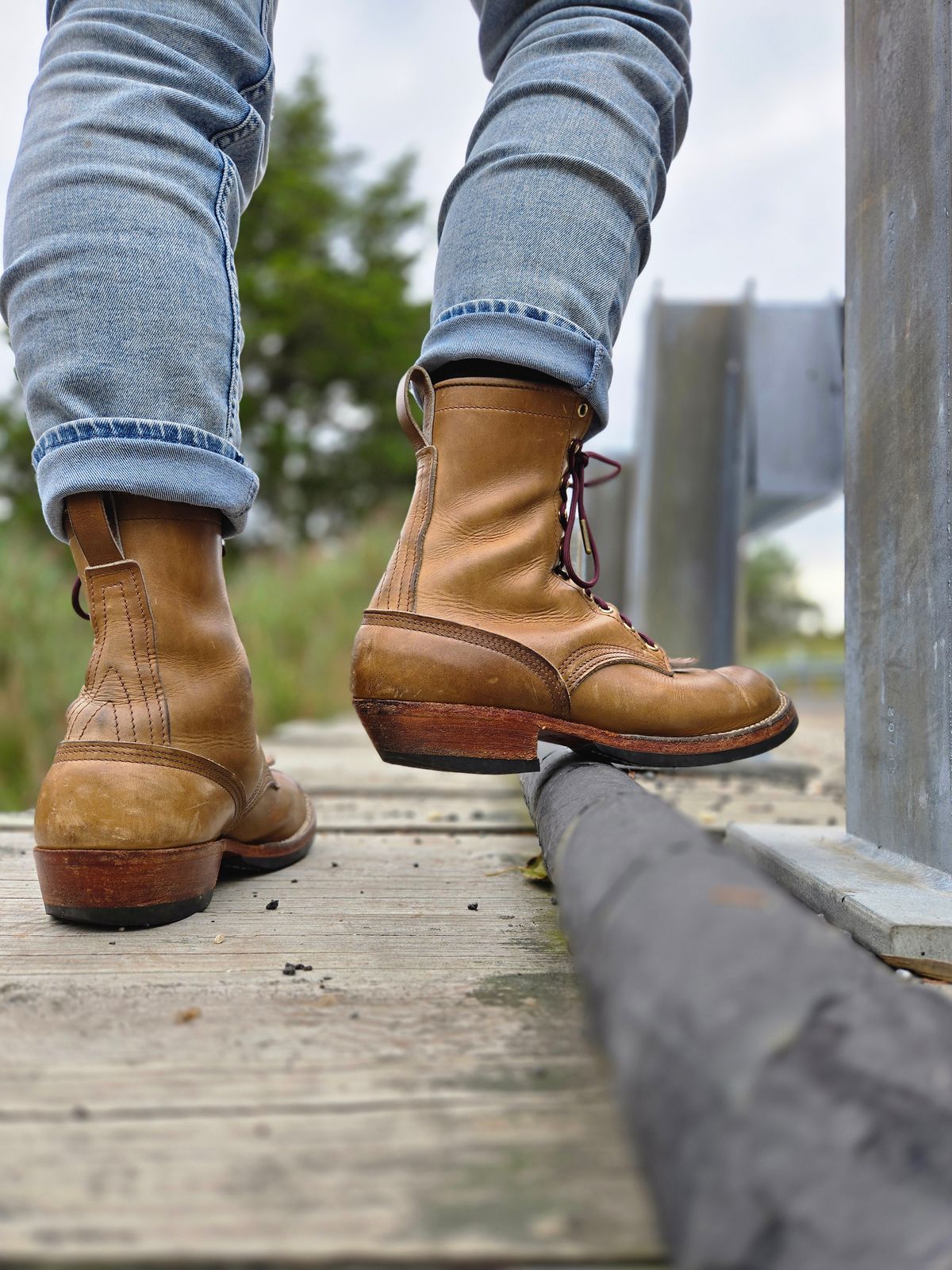 Photo by ShnyHntr91 on August 29, 2025 of the Nicks MTO in Horween, Sage Chromepak.