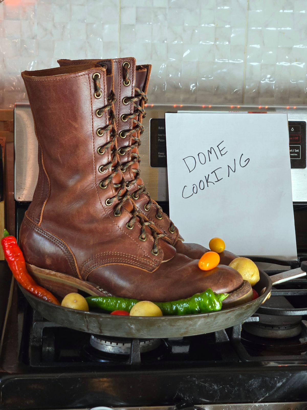 Photo by ShnyHntr91 on November 1, 2025 of the Nicks BuilderPro in Horween Timber Roanoke.