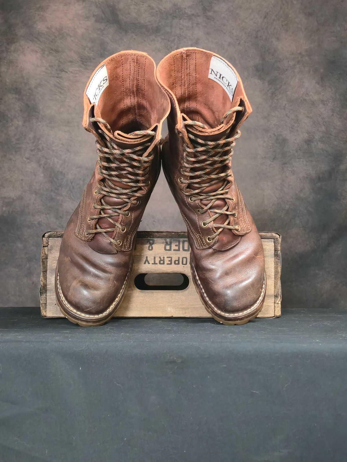 Photo by ShnyHntr91 on March 1, 2026 of the Nicks BuilderPro in Horween Timber Roanoke.