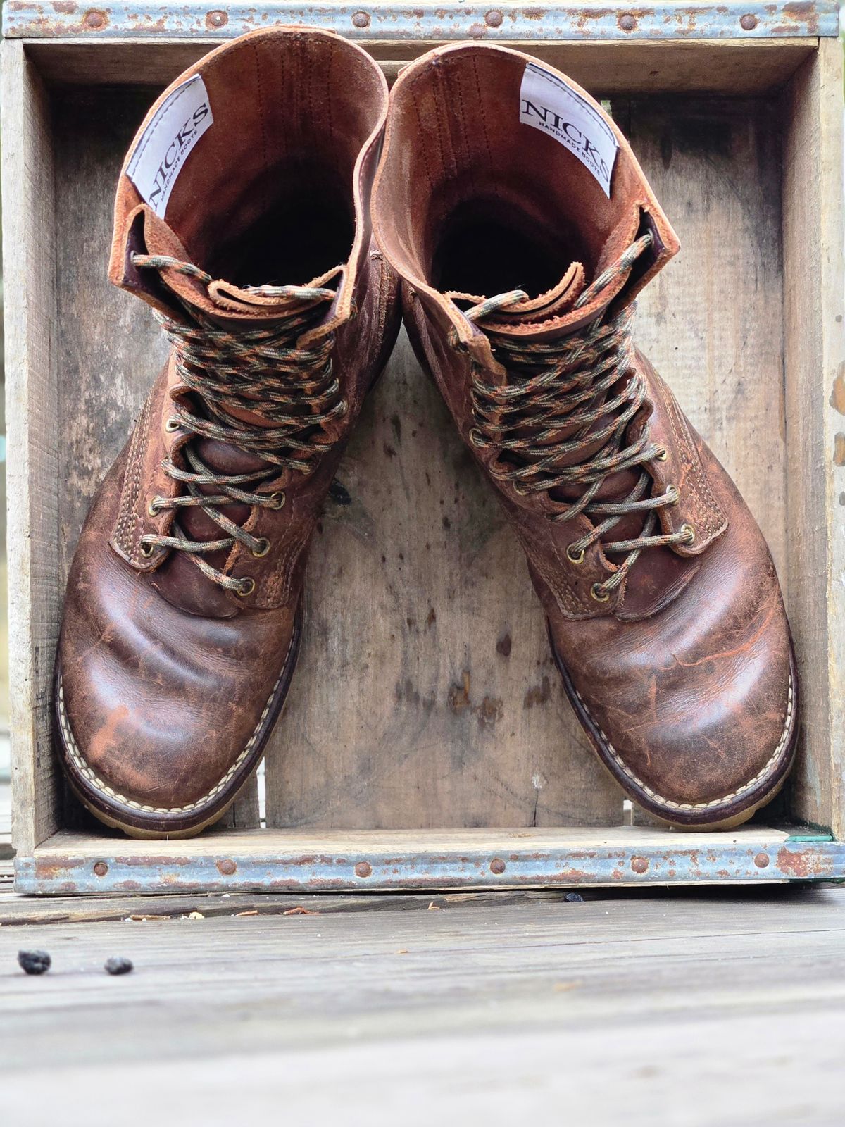 Photo by ShnyHntr91 on April 2, 2026 of the Nicks BuilderPro in Horween Timber Roanoke.