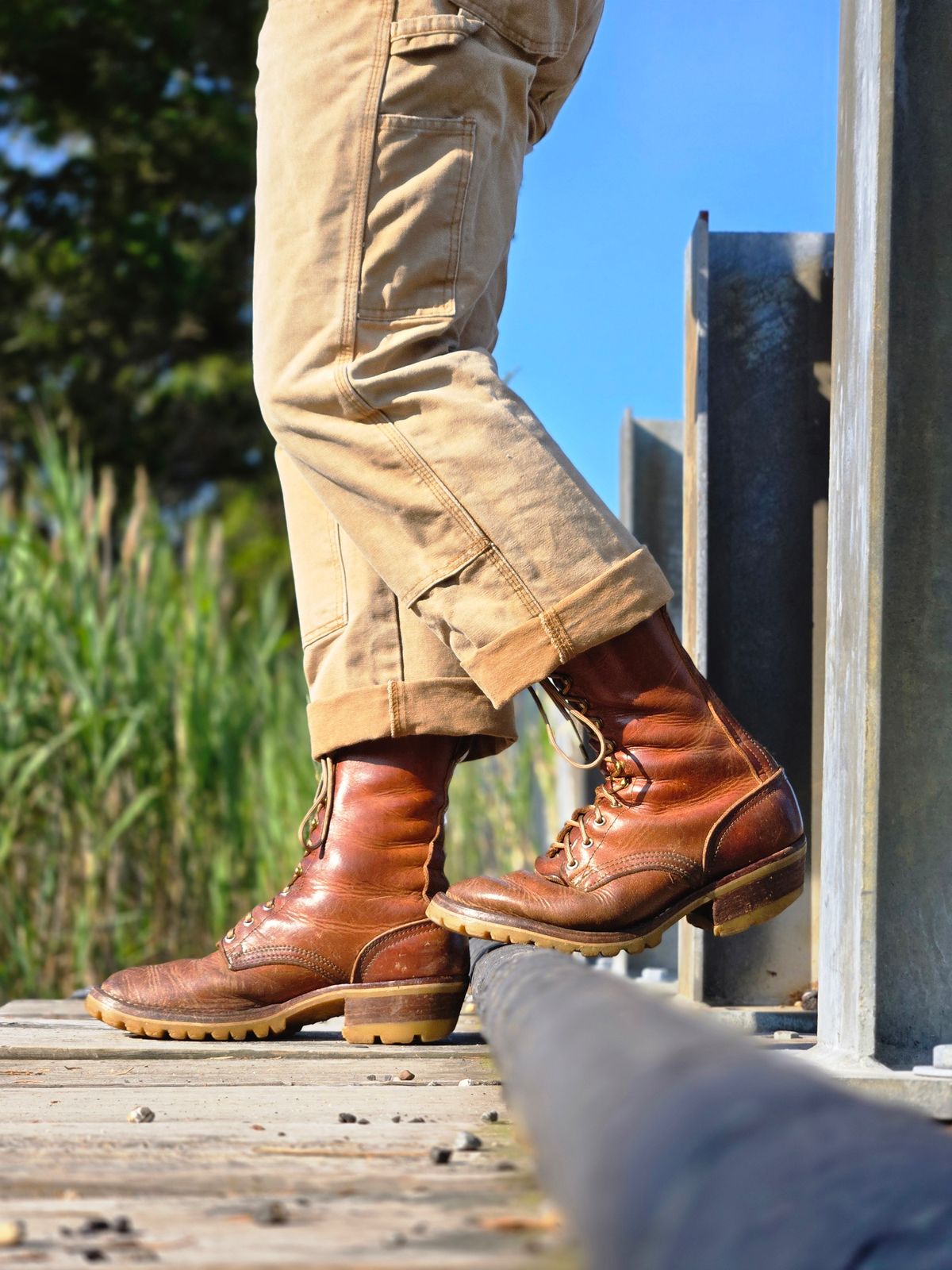 Photo by ShnyHntr91 on August 3, 2025 of the Nicks Builder Pro, MTO in Horween Natural Dublin.
