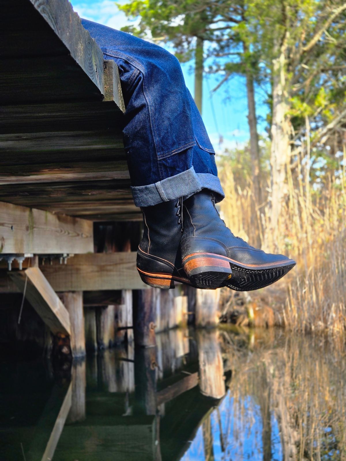 Photo by ShnyHntr91 on November 23, 2025 of the Nicks Lace To Toe in Horween Pacific Waxed Flesh.