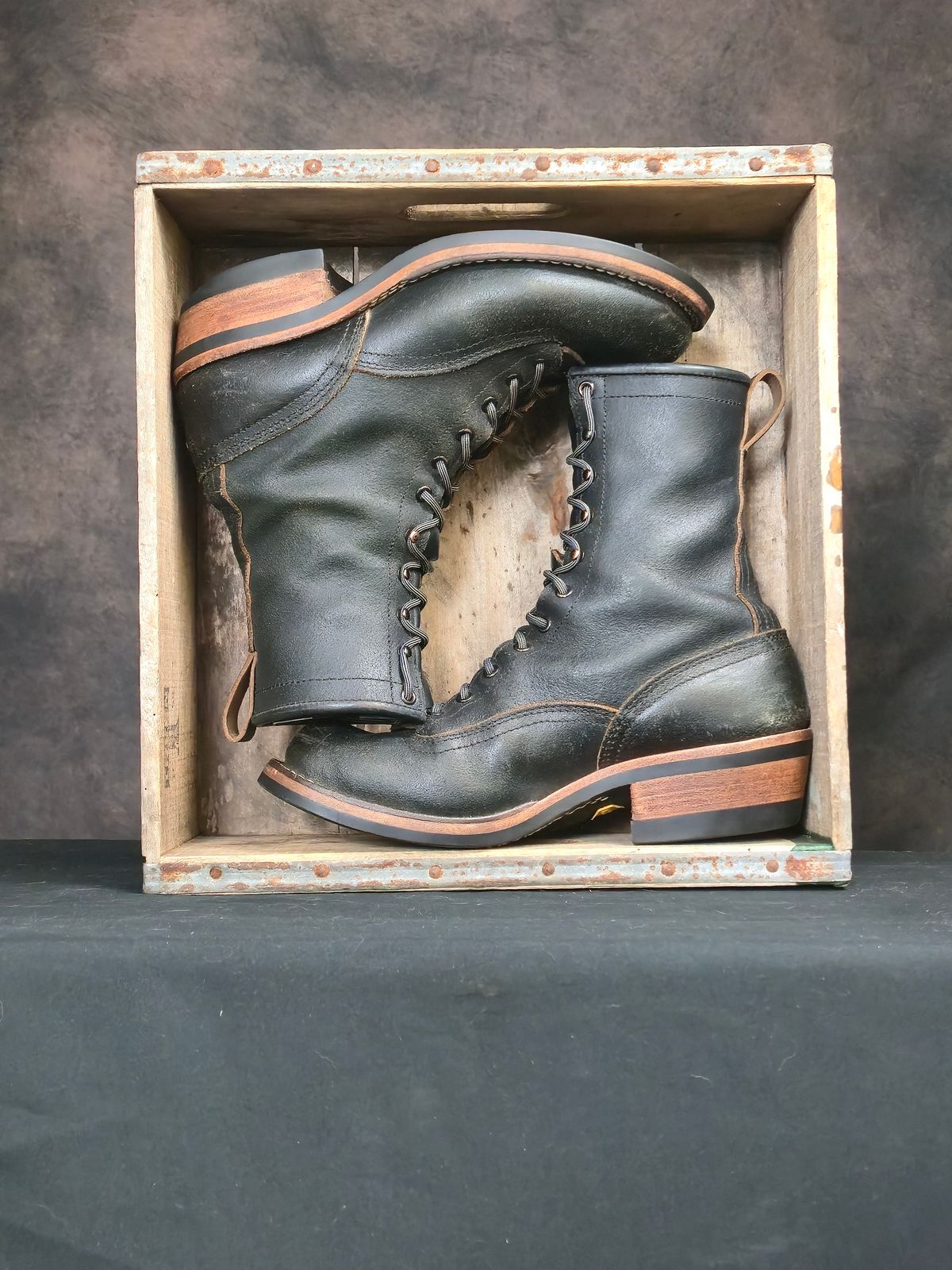 Photo by ShnyHntr91 on March 1, 2026 of the Nicks Lace To Toe in Horween Pacific Waxed Flesh.