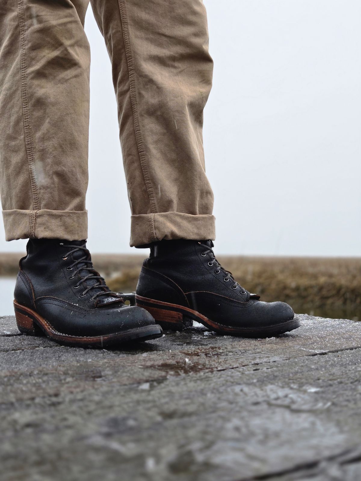 Photo by ShnyHntr91 on March 12, 2026 of the Nicks Lace To Toe in Horween Pacific Waxed Flesh.