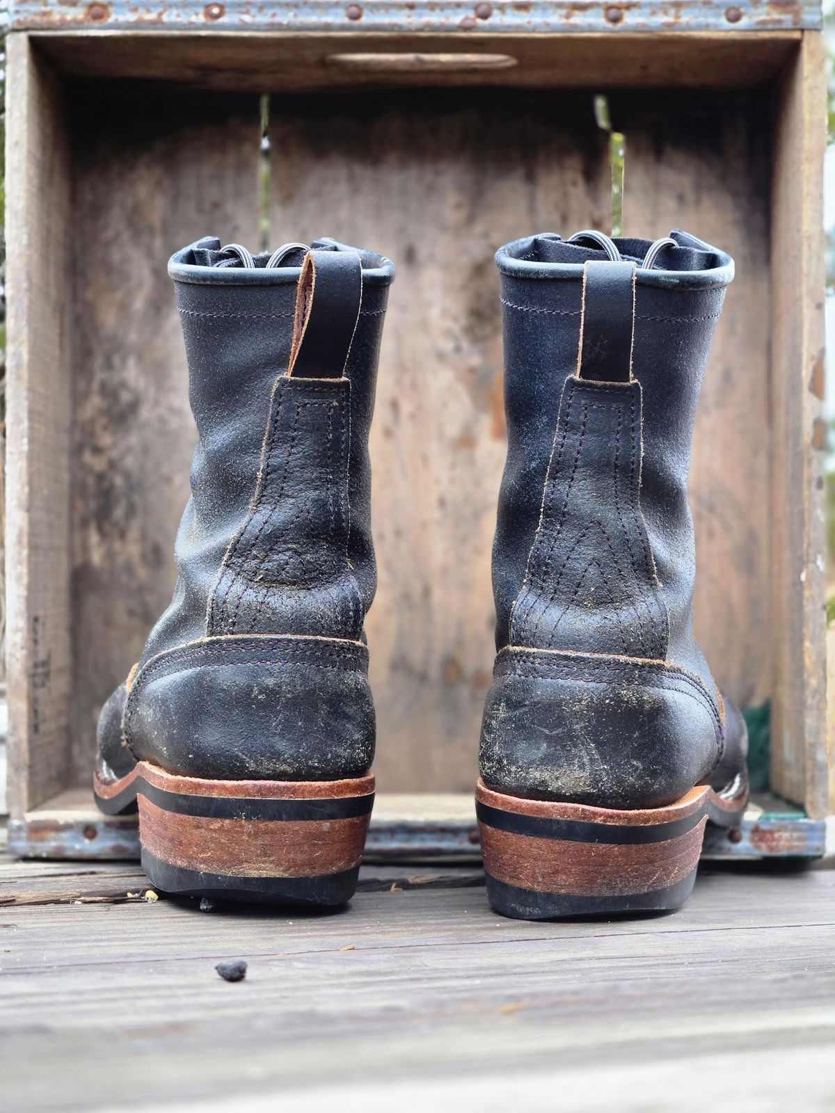 Photo by ShnyHntr91 on April 2, 2026 of the Nicks Lace To Toe in Horween Pacific Waxed Flesh.