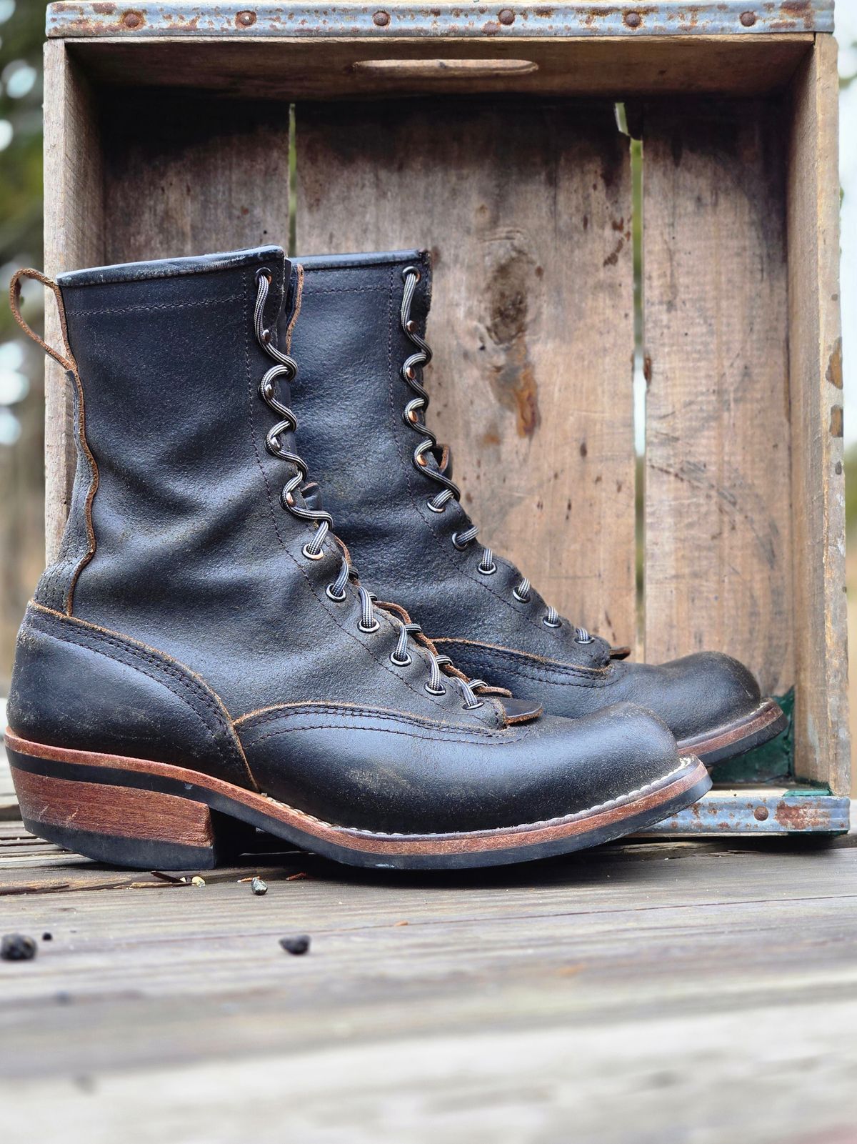 Photo by ShnyHntr91 on April 2, 2026 of the Nicks Lace To Toe in Horween Pacific Waxed Flesh.
