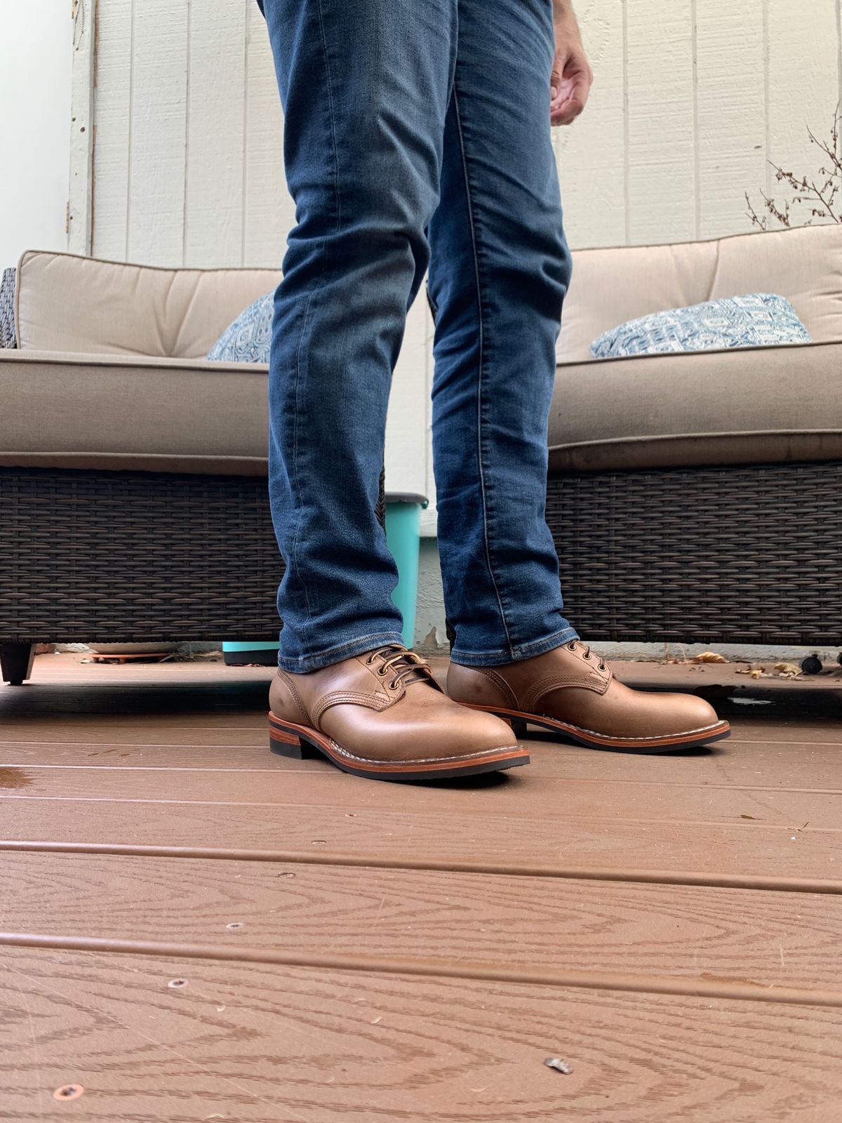 Photo by Talus on October 1, 2023 of the Nicks MTO in Horween Natural Chromexcel.