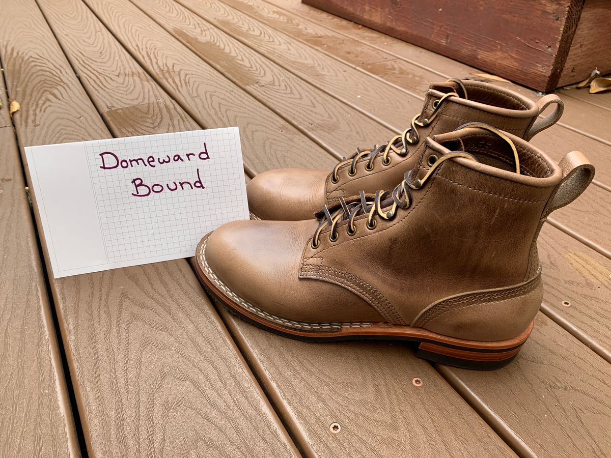 Photo by Talus on October 1, 2023 of the Nicks MTO in Horween Natural Chromexcel.