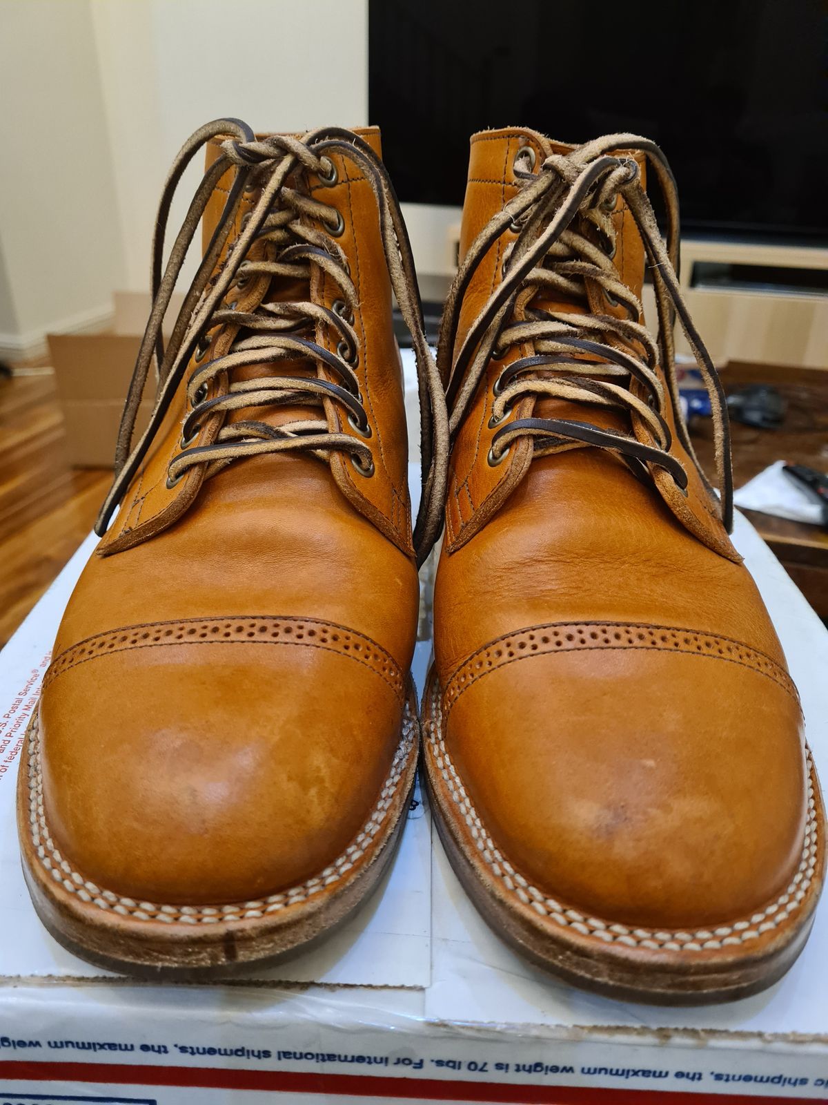 Photo by mormus on January 5, 2023 of the Viberg Service Boot in Tochigi Natural Cowhide.