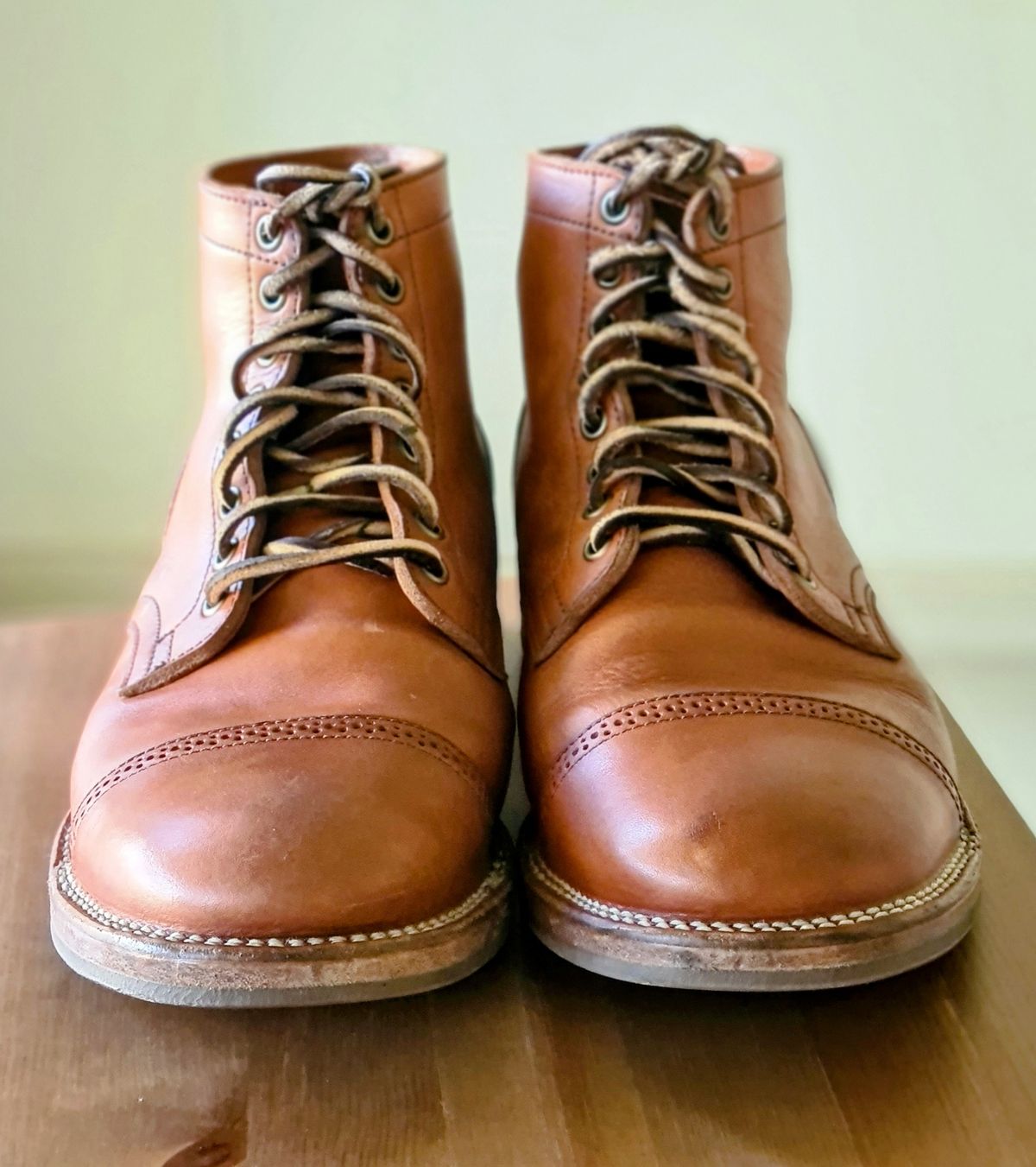 Photo by mormus on February 5, 2023 of the Viberg Service Boot in Tochigi Natural Cowhide.