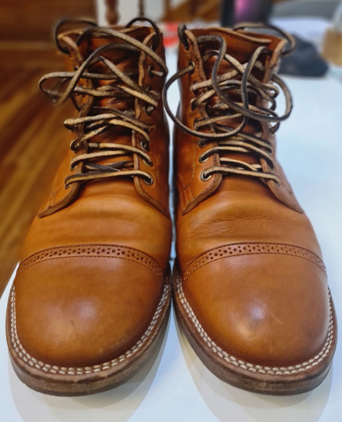 Photo by mormus on March 5, 2023 of the Viberg Service Boot in Tochigi Natural Cowhide.