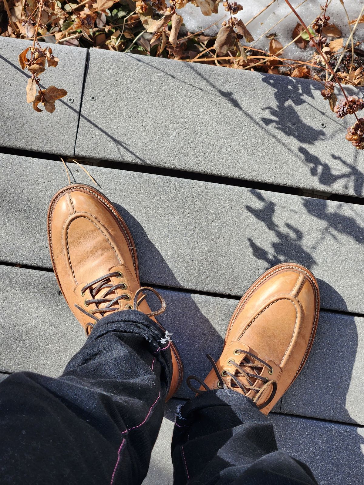 Photo by Not_Korean on February 4, 2023 of the Grant Stone Ottawa Boot in Incas Natural Kangaroo.