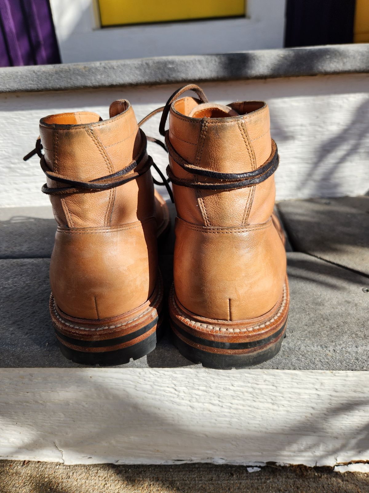 Photo by Not_Korean on February 4, 2023 of the Grant Stone Ottawa Boot in Incas Natural Kangaroo.