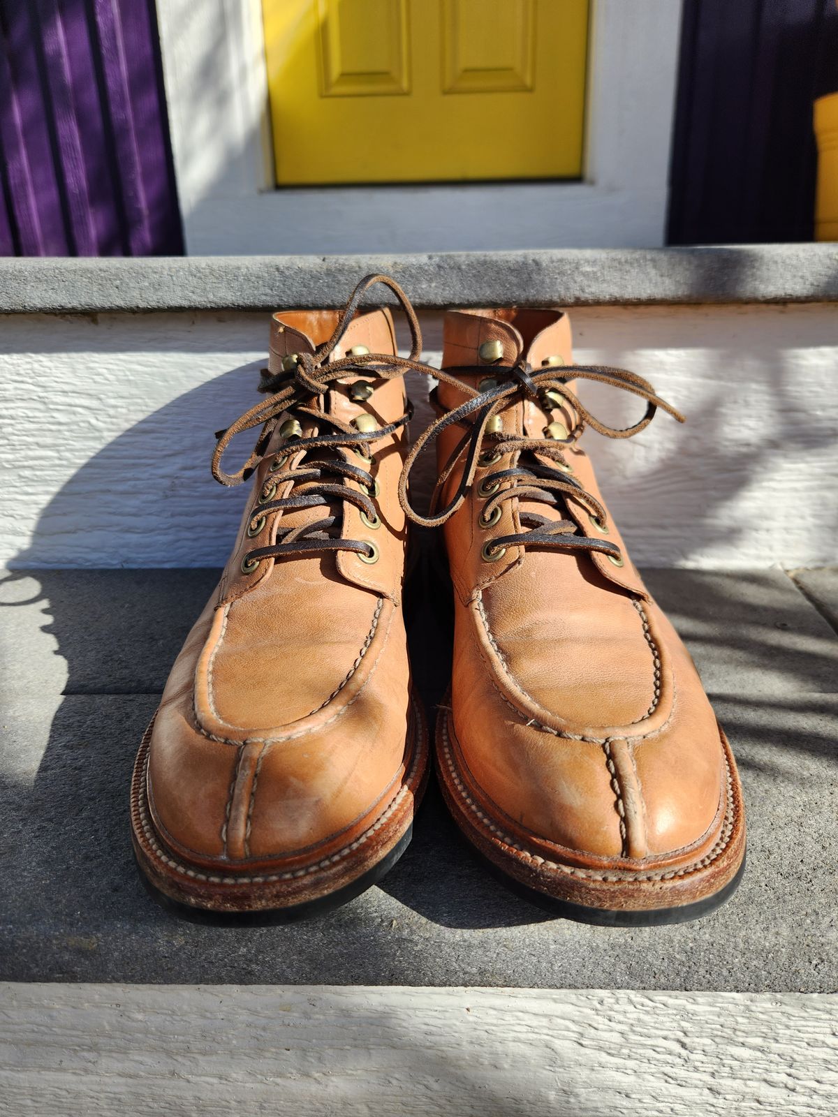 Photo by Not_Korean on February 4, 2023 of the Grant Stone Ottawa Boot in Incas Natural Kangaroo.
