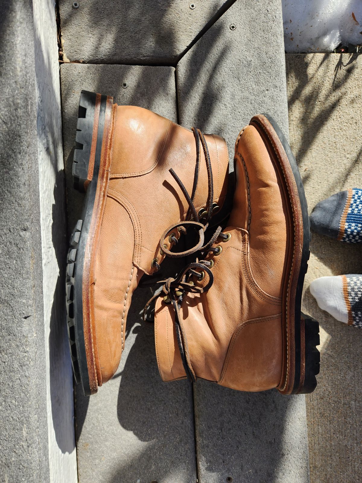 Photo by Not_Korean on February 4, 2023 of the Grant Stone Ottawa Boot in Incas Natural Kangaroo.
