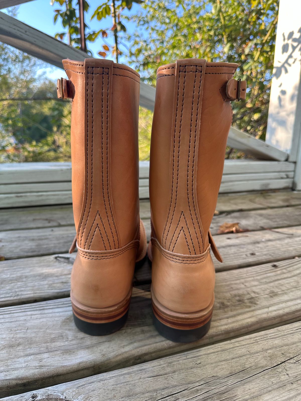 Photo by bootsfeet on October 1, 2024 of the Wesco Mister Lou in Maryam Natural Horsebutt.