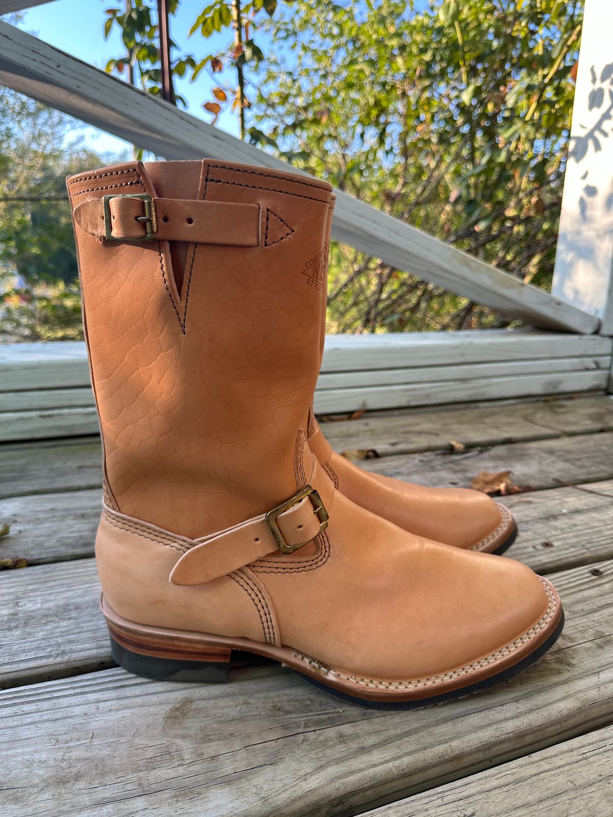 Photo by bootsfeet on October 1, 2024 of the Wesco Mister Lou in Maryam Natural Horsebutt.