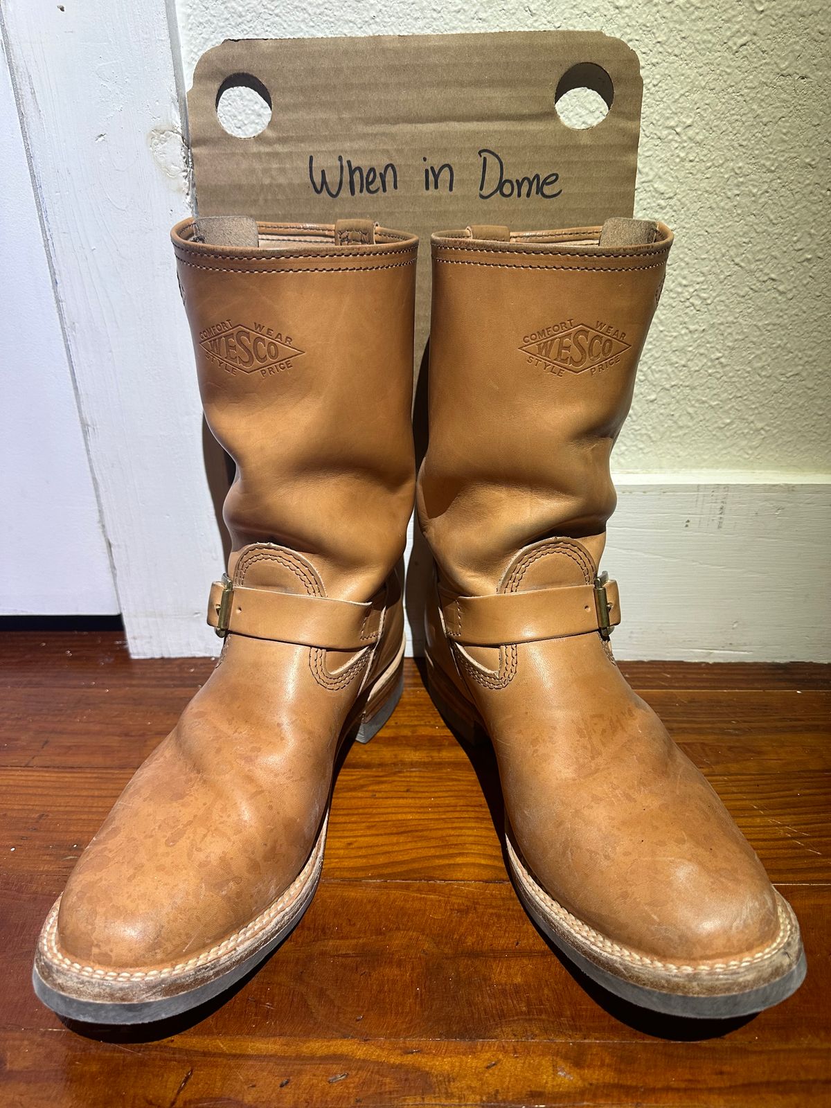 Photo by bootsfeet on November 6, 2024 of the Wesco Mister Lou in Maryam Natural Horsebutt.
