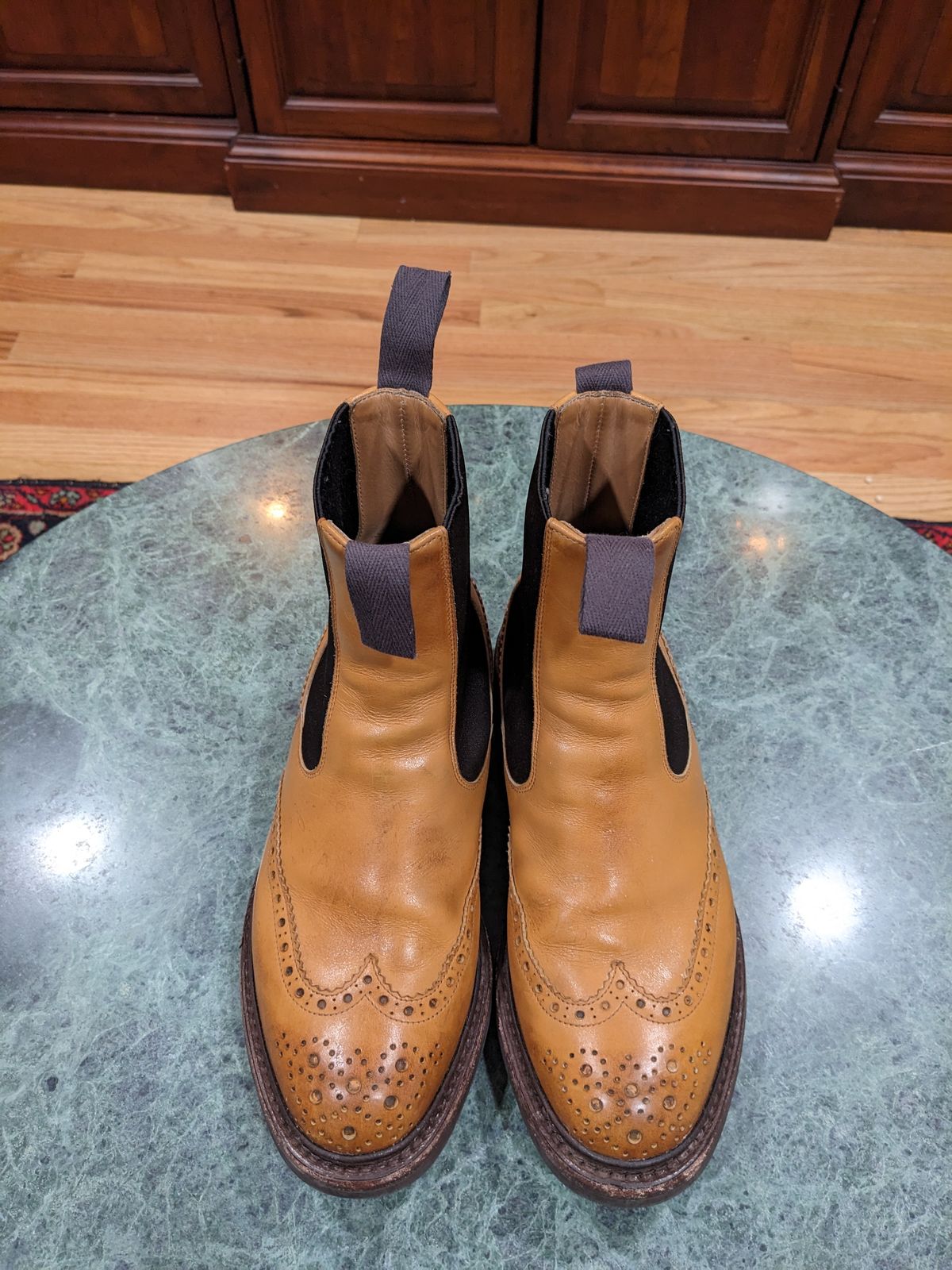 Photo by bensta96 on March 6, 2023 of the Tricker's Henry Country Dealer Boot in 1001 Burnished Calf.