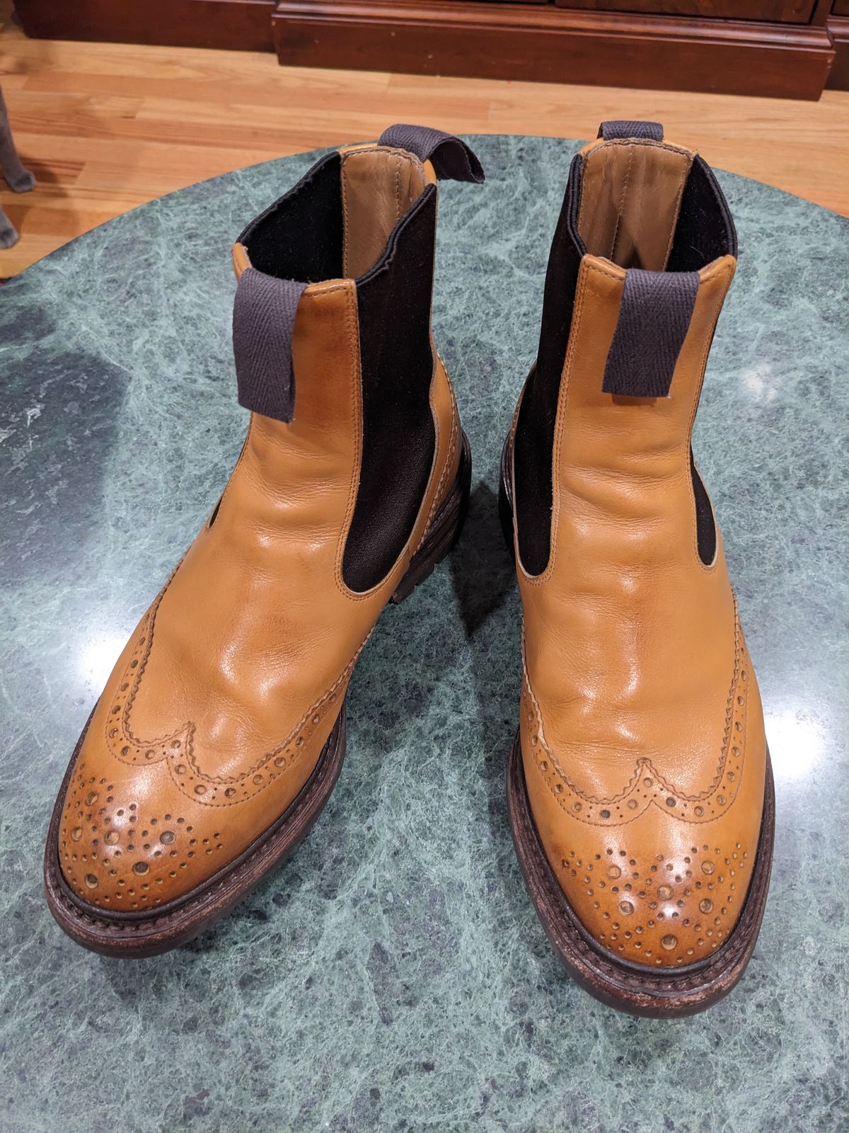 Photo by bensta96 on April 6, 2023 of the Tricker's Henry Country Dealer Boot in 1001 Burnished Calf.