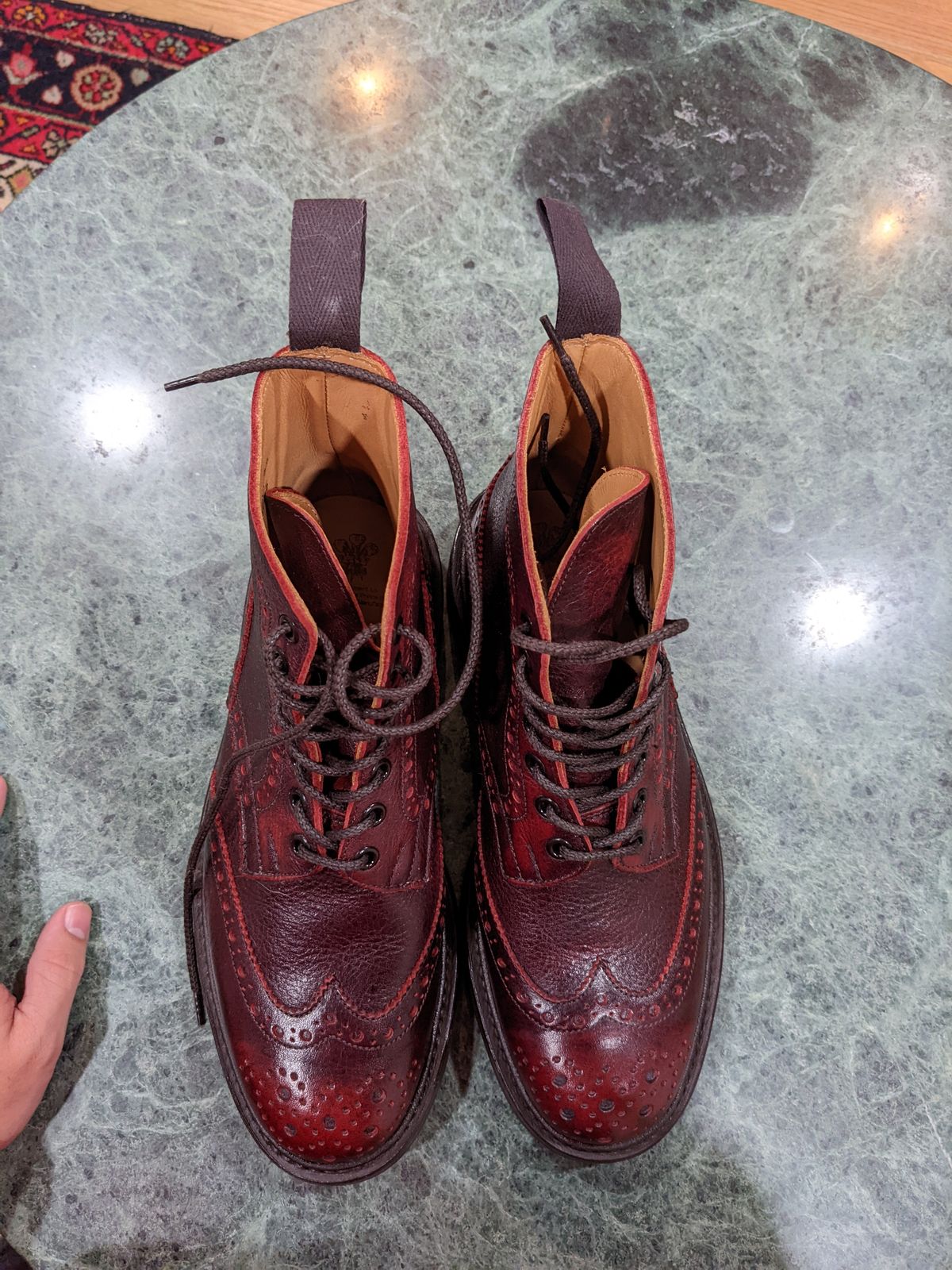 Photo by bensta96 on November 1, 2022 of the Tricker's Stow Country Boot in C.F. Stead Sign Classic Kudu.