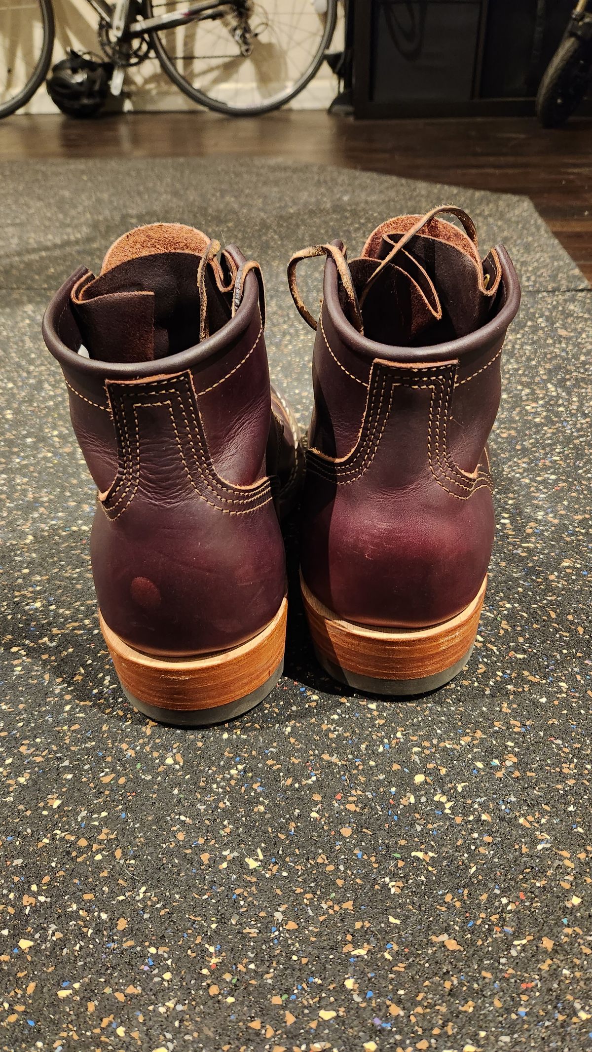 Photo by bbnoodle on November 6, 2023 of the Nicks MTO in Wickett & Craig Burgundy Double Stuffed.