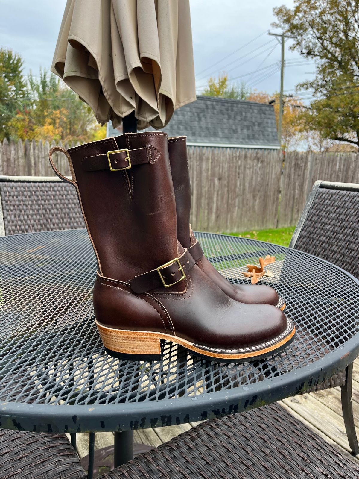 Photo by jeremy.short2 on October 25, 2023 of the Nicks Renegade in Horween Brown Chromexcel.