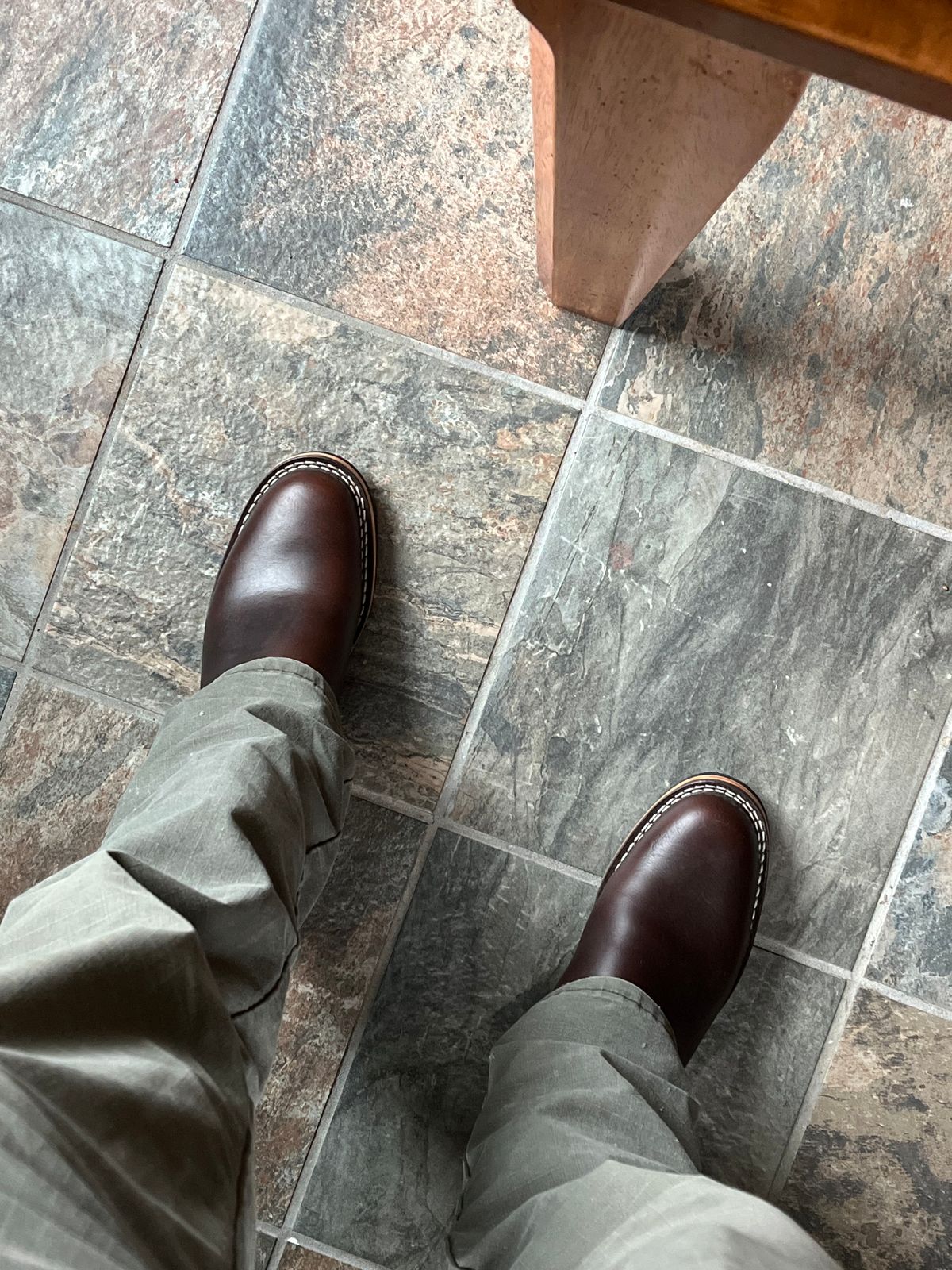 Photo by jeremy.short2 on October 25, 2023 of the Nicks Renegade in Horween Brown Chromexcel.