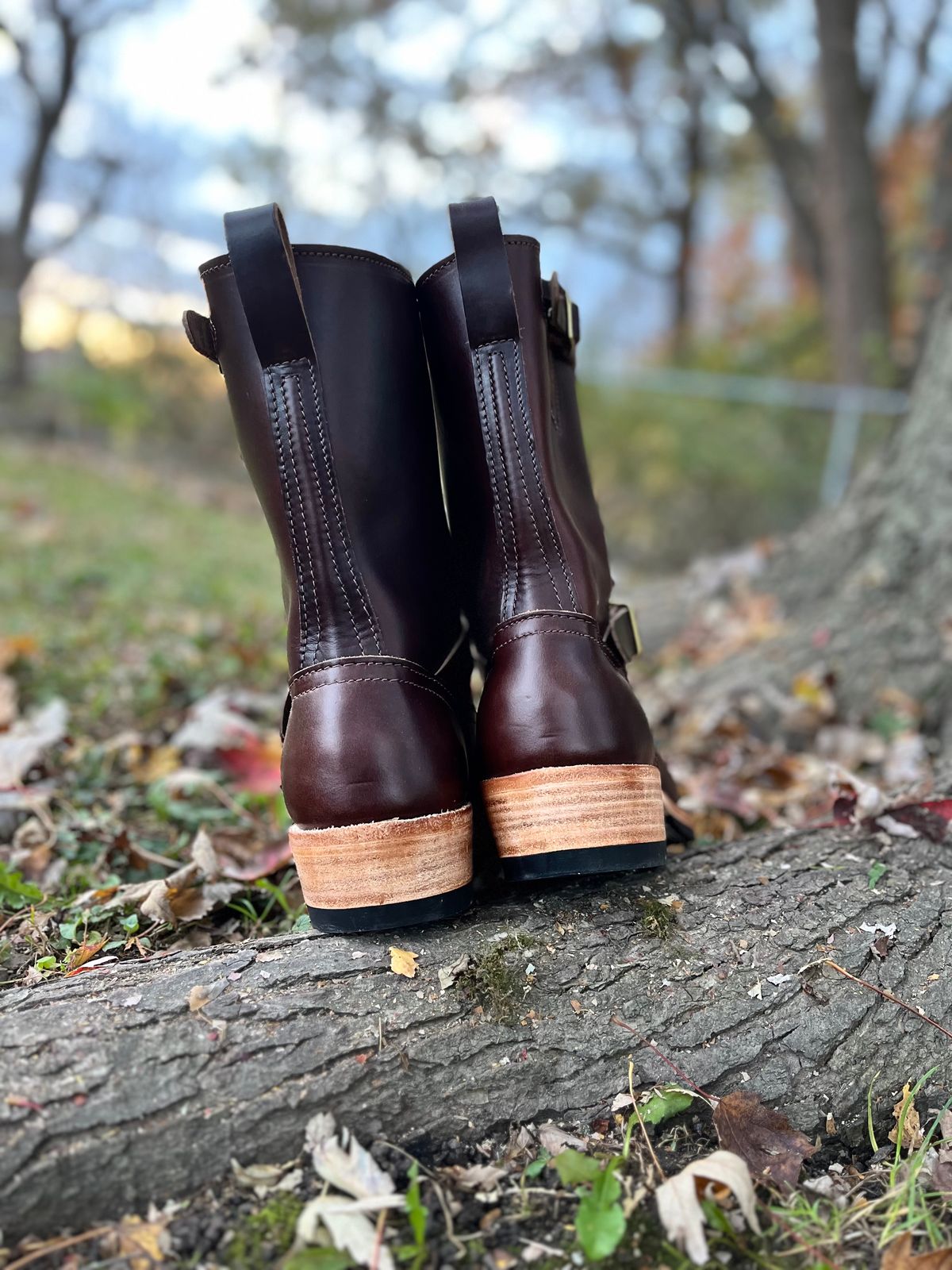 Photo by jeremy.short2 on November 1, 2023 of the Nicks Renegade in Horween Brown Chromexcel.