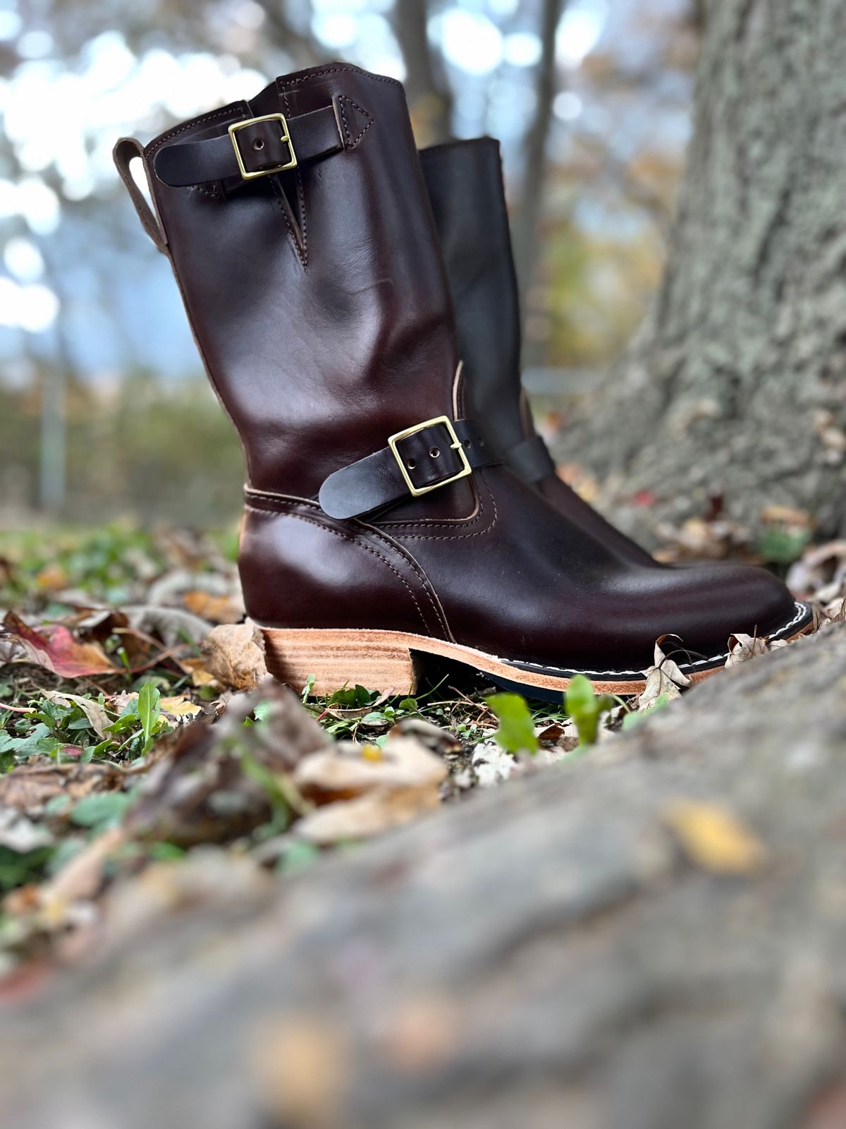Photo by jeremy.short2 on November 1, 2023 of the Nicks Renegade in Horween Brown Chromexcel.