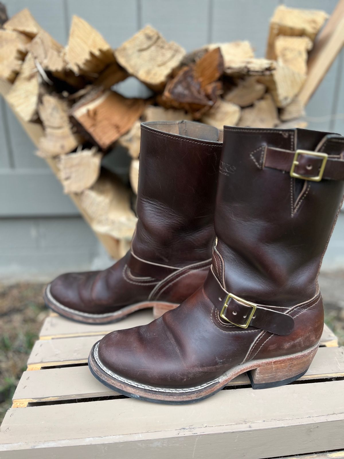 Photo by jeremy.short2 on January 5, 2024 of the Nicks Renegade in Horween Brown Chromexcel.