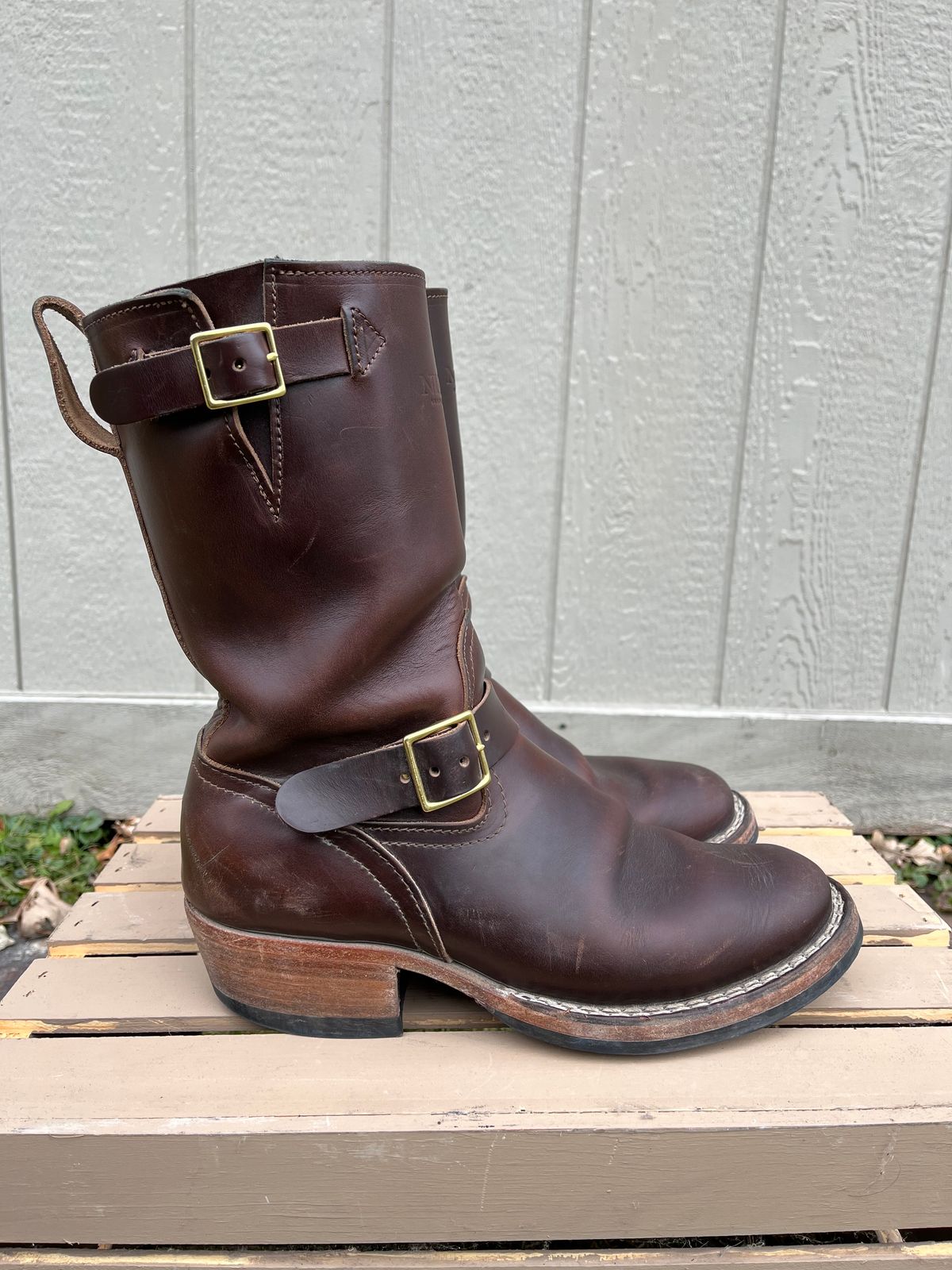 Photo by jeremy.short2 on January 5, 2024 of the Nicks Renegade in Horween Brown Chromexcel.
