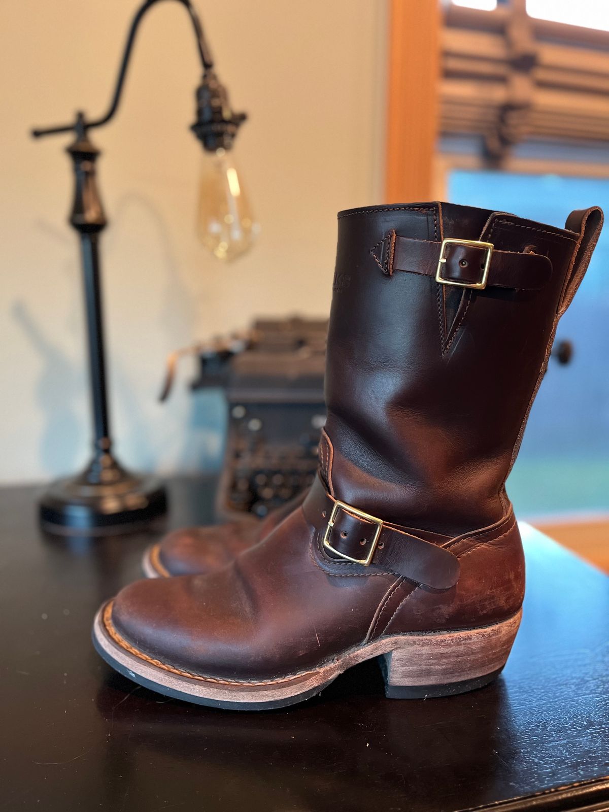 Photo by jeremy.short2 on February 4, 2024 of the Nicks Renegade in Horween Brown Chromexcel.