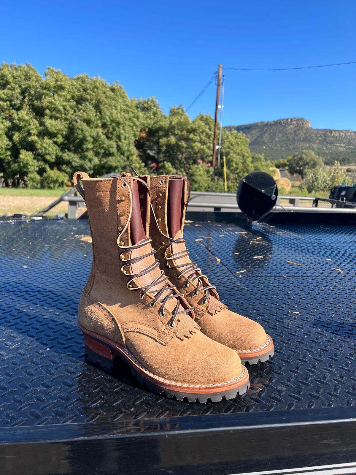 Photo by rturner5 on October 1, 2023 of the Nicks BuilderPro in Seidel 1964 Tan Roughout.