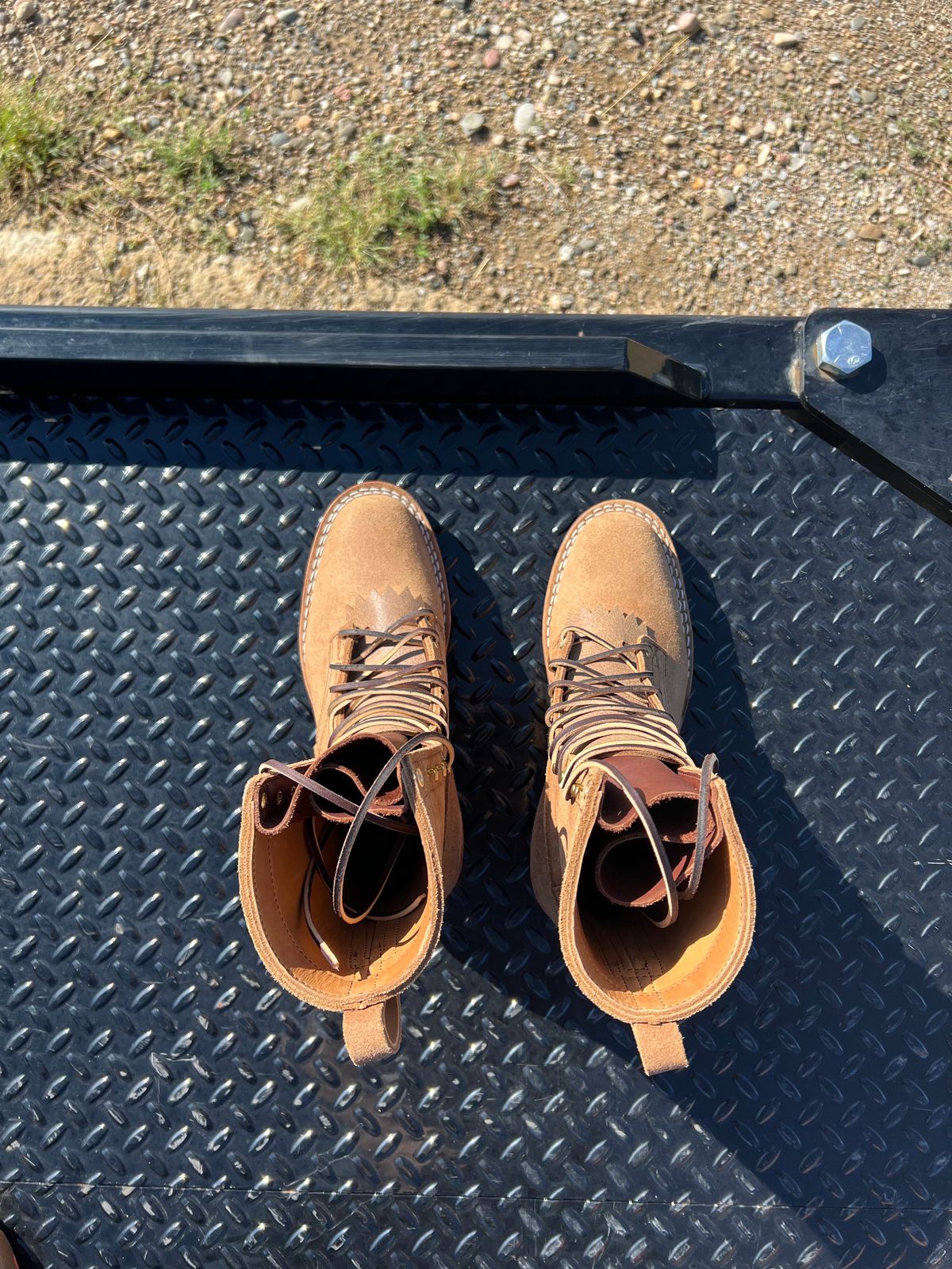 Photo by rturner5 on October 1, 2023 of the Nicks BuilderPro in Seidel 1964 Tan Roughout.