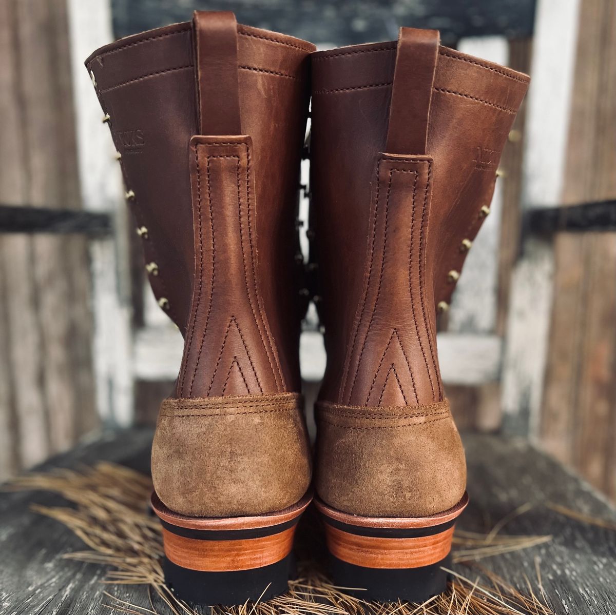 Photo by RyanAK on October 10, 2023 of the Nicks BuilderPro in Seidel 1964 Brown Roughout.