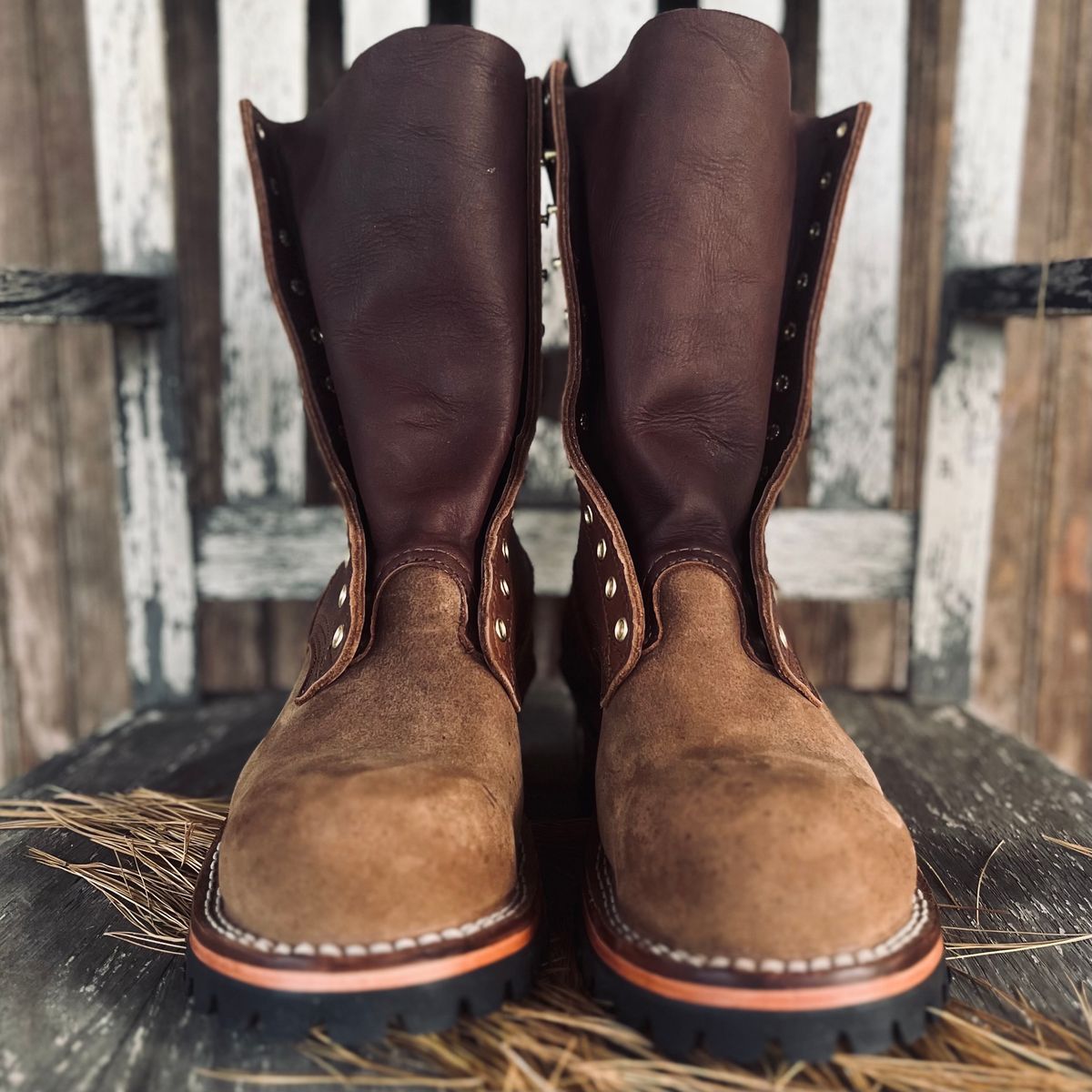 Photo by RyanAK on October 10, 2023 of the Nicks BuilderPro in Seidel 1964 Brown Roughout.