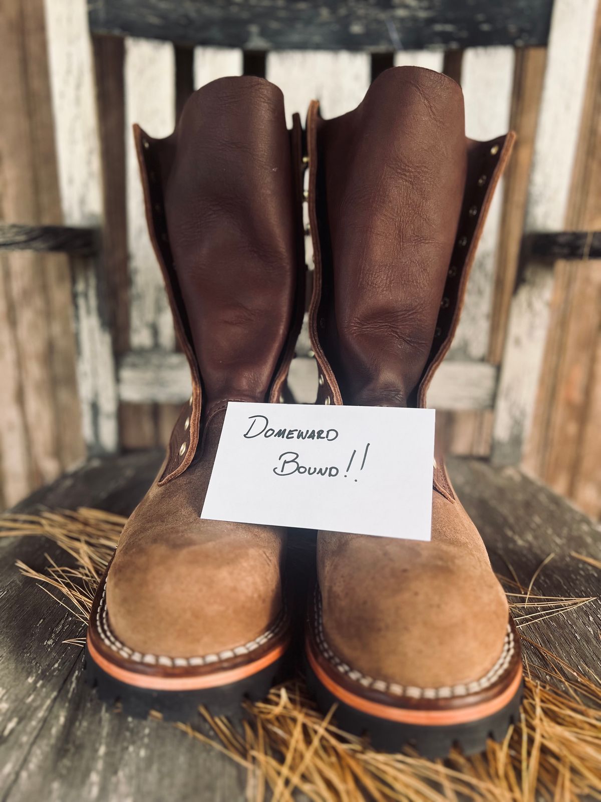 Photo by RyanAK on October 10, 2023 of the Nicks BuilderPro in Seidel 1964 Brown Roughout.