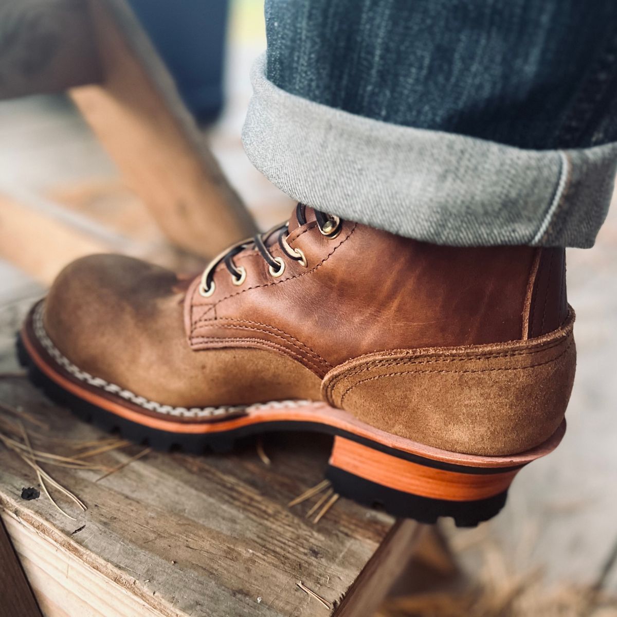 Photo by RyanAK on October 10, 2023 of the Nicks BuilderPro in Seidel 1964 Brown Roughout.