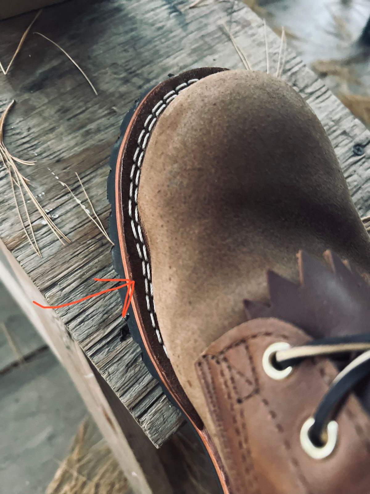 Photo by RyanAK on October 10, 2023 of the Nicks BuilderPro in Seidel 1964 Brown Roughout.
