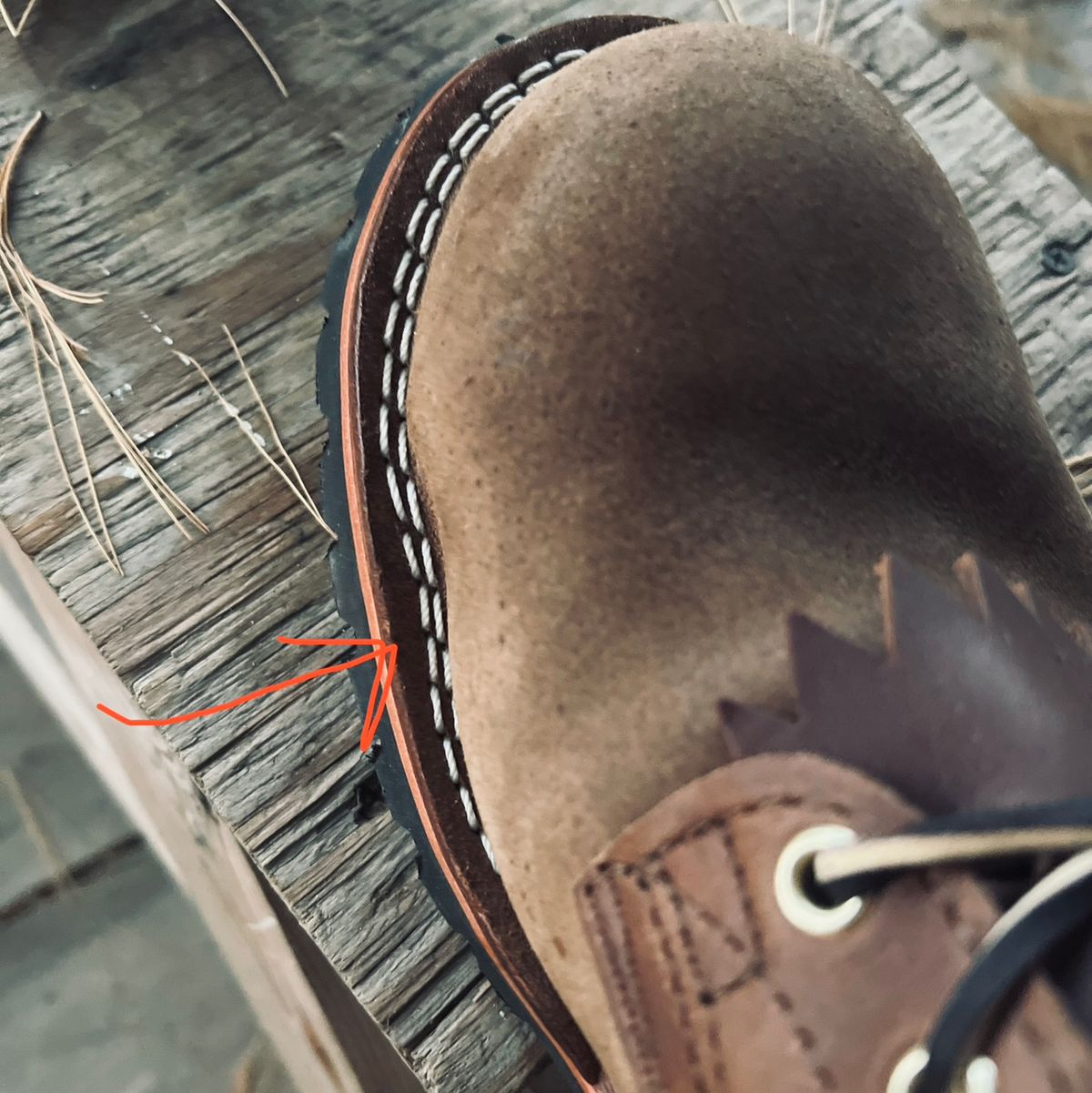 Photo by RyanAK on October 12, 2023 of the Nicks BuilderPro in Seidel 1964 Brown Roughout.