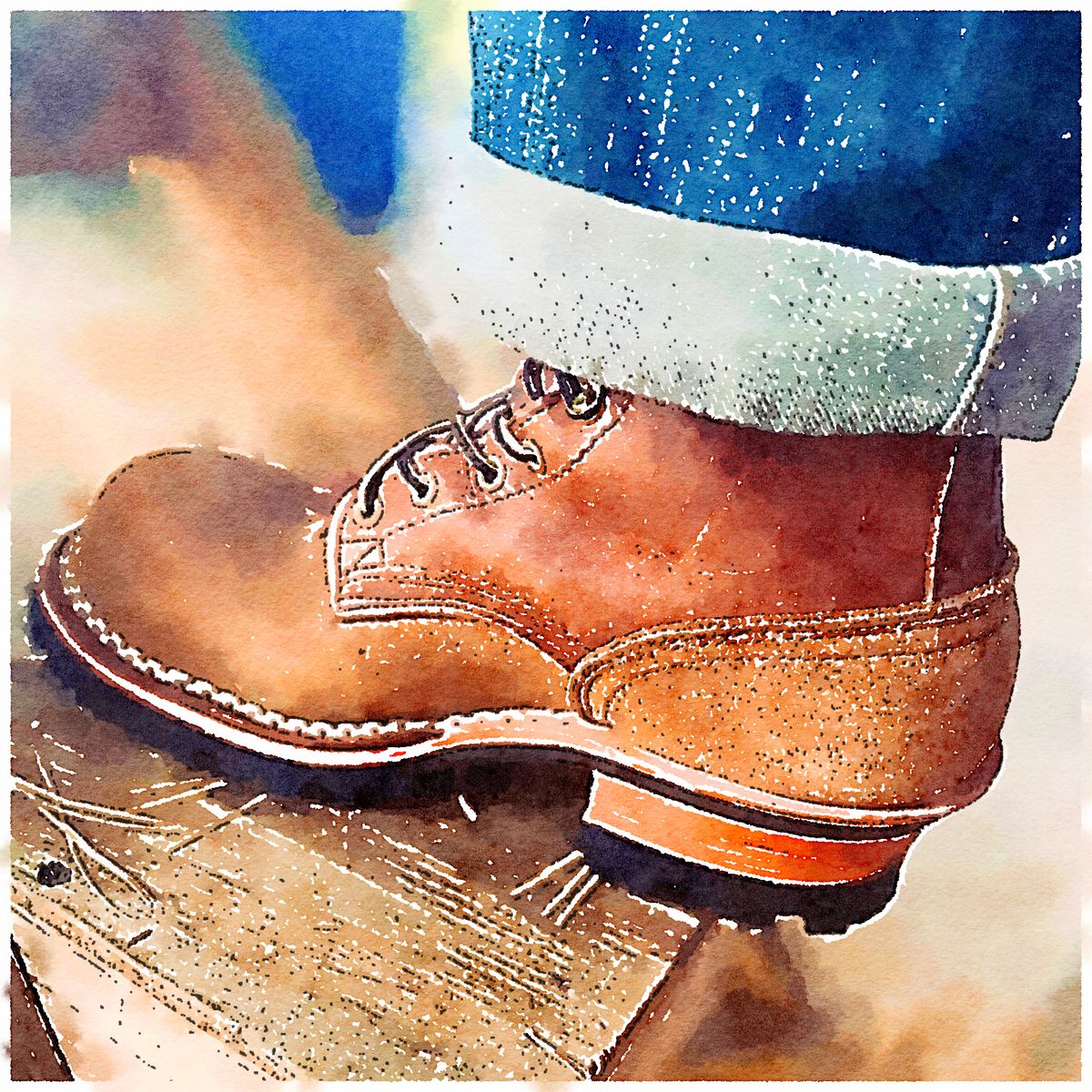 Photo by RyanAK on October 14, 2023 of the Nicks BuilderPro in Seidel 1964 Brown Roughout.