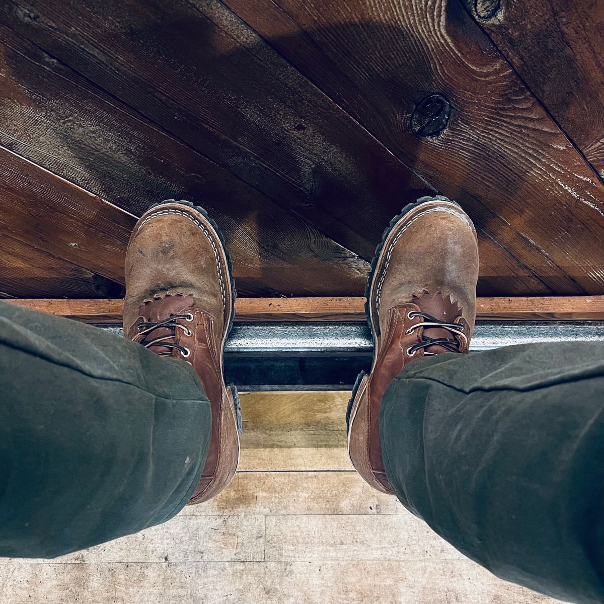 Photo by RyanAK on October 21, 2023 of the Nicks BuilderPro in Seidel 1964 Brown Roughout.