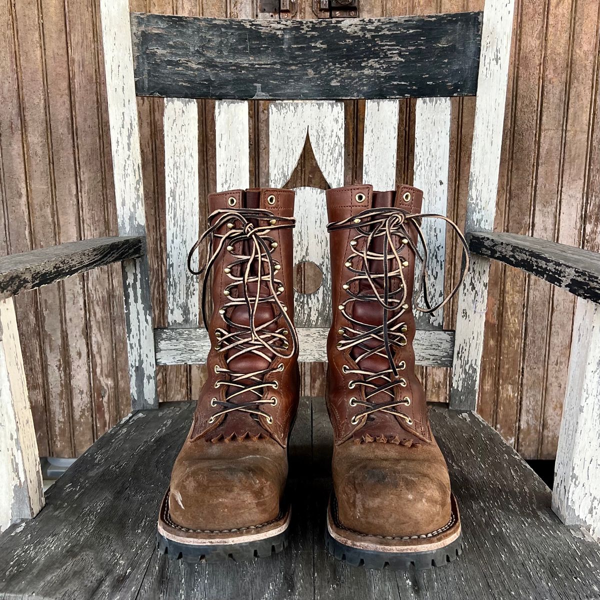 Photo by RyanAK on November 1, 2023 of the Nicks BuilderPro in Seidel 1964 Brown Roughout.