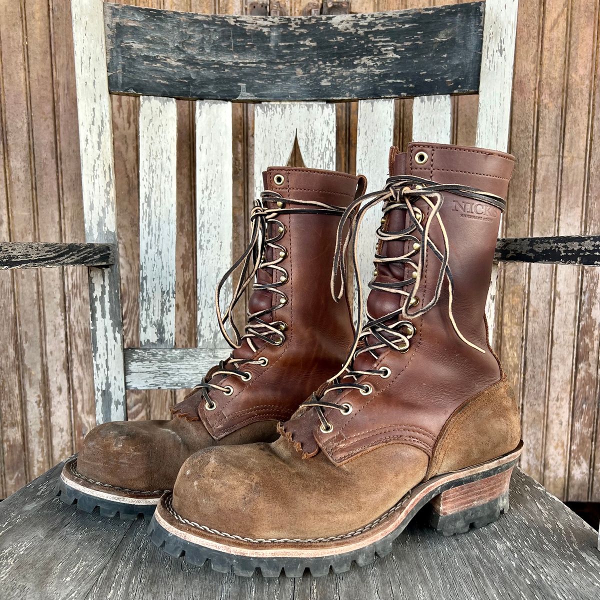 Photo by RyanAK on November 1, 2023 of the Nicks BuilderPro in Seidel 1964 Brown Roughout.