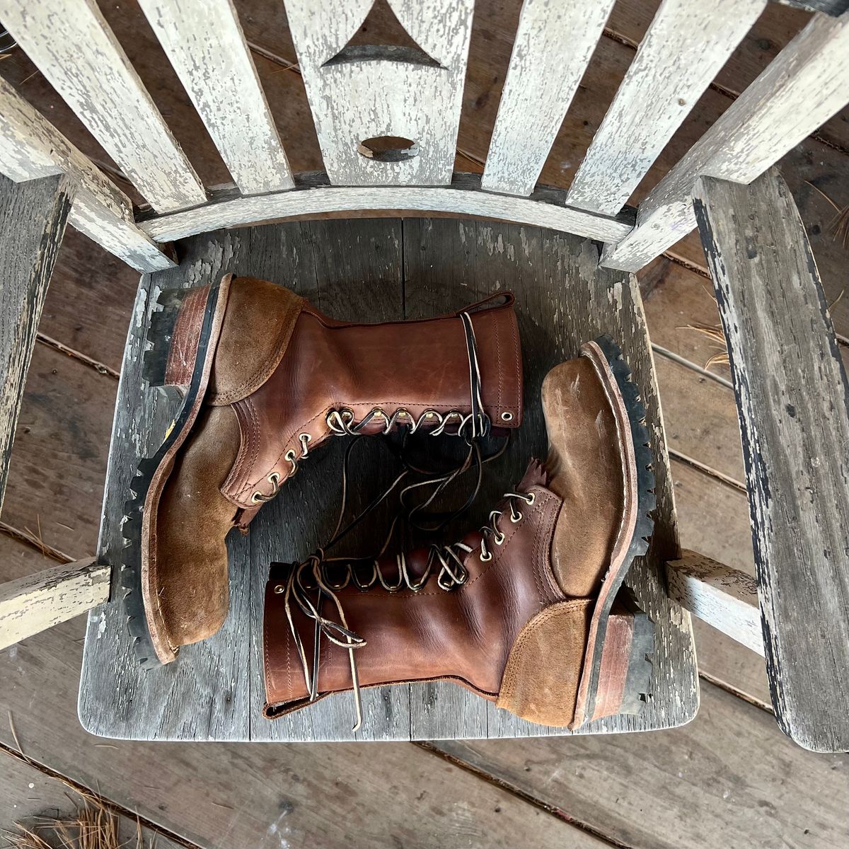 Photo by RyanAK on November 1, 2023 of the Nicks BuilderPro in Seidel 1964 Brown Roughout.
