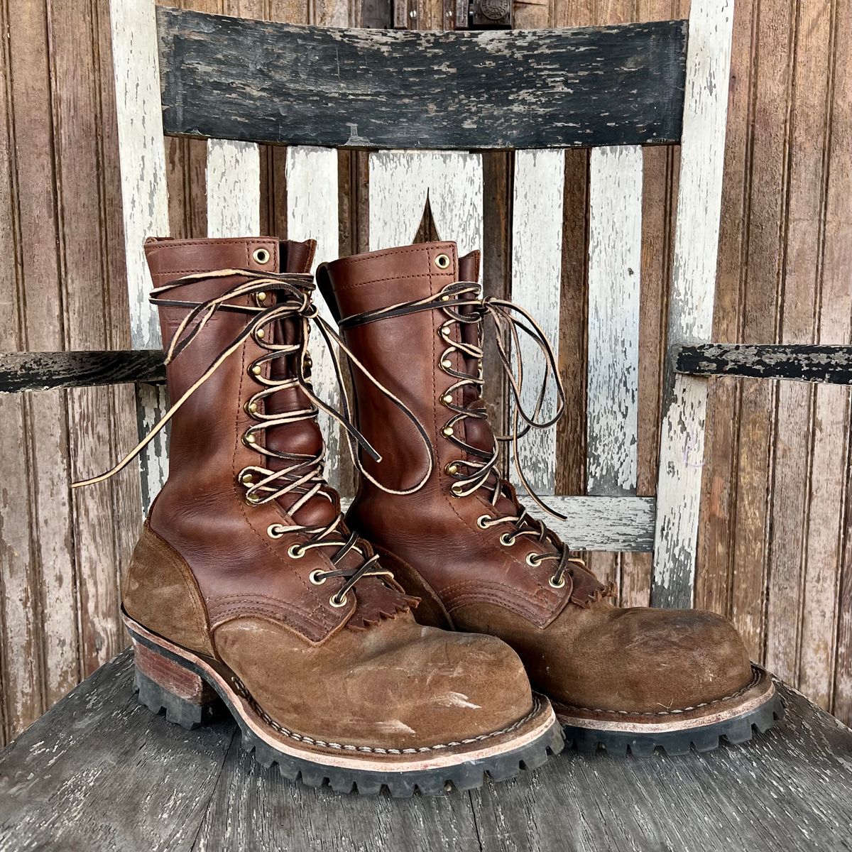 Photo by RyanAK on November 1, 2023 of the Nicks BuilderPro in Seidel 1964 Brown Roughout.