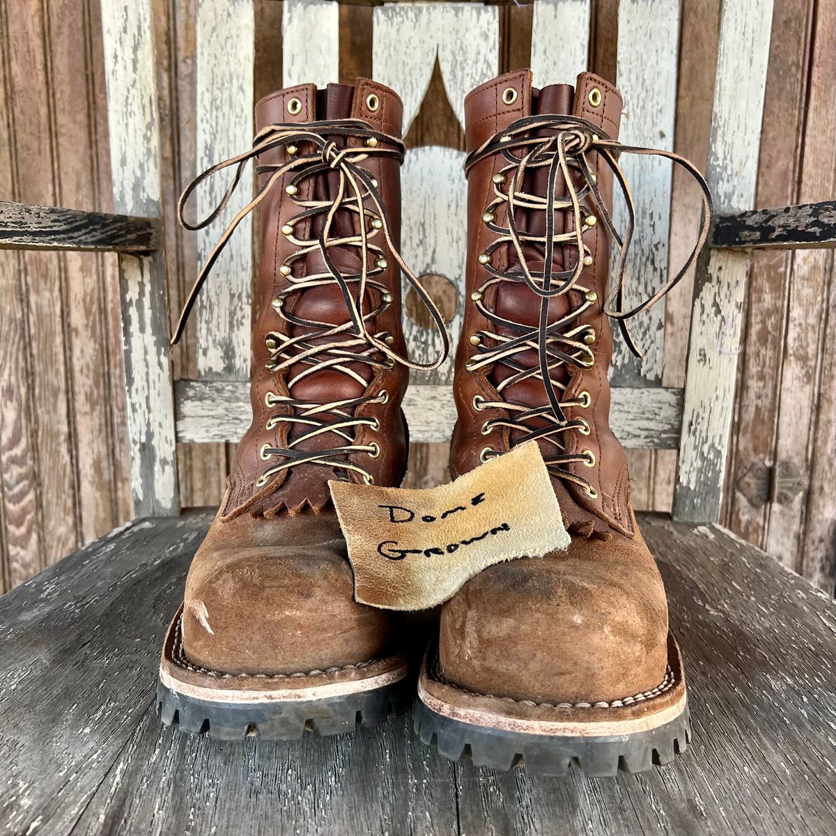 Photo by RyanAK on November 1, 2023 of the Nicks BuilderPro in Seidel 1964 Brown Roughout.